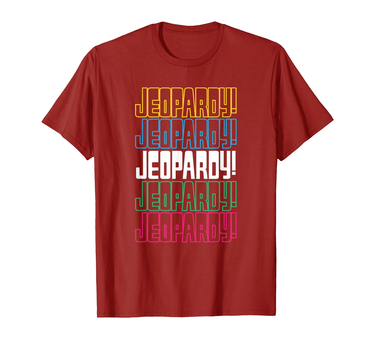 Jeopardy! Repeat Logo T-Shirt - Unisex-Adults, Black, Small, Short Sleeve, Themed Novelty