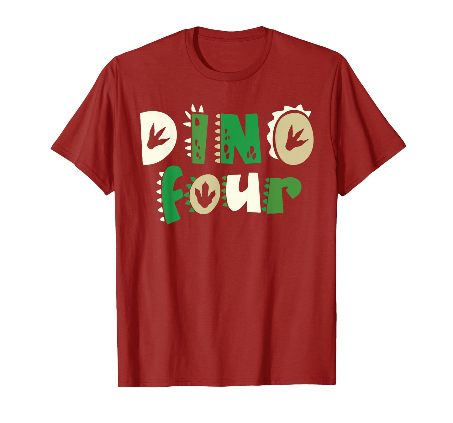 Dino Four Birthday Dinosaur 4th Birthday Matching Family T-Shirt