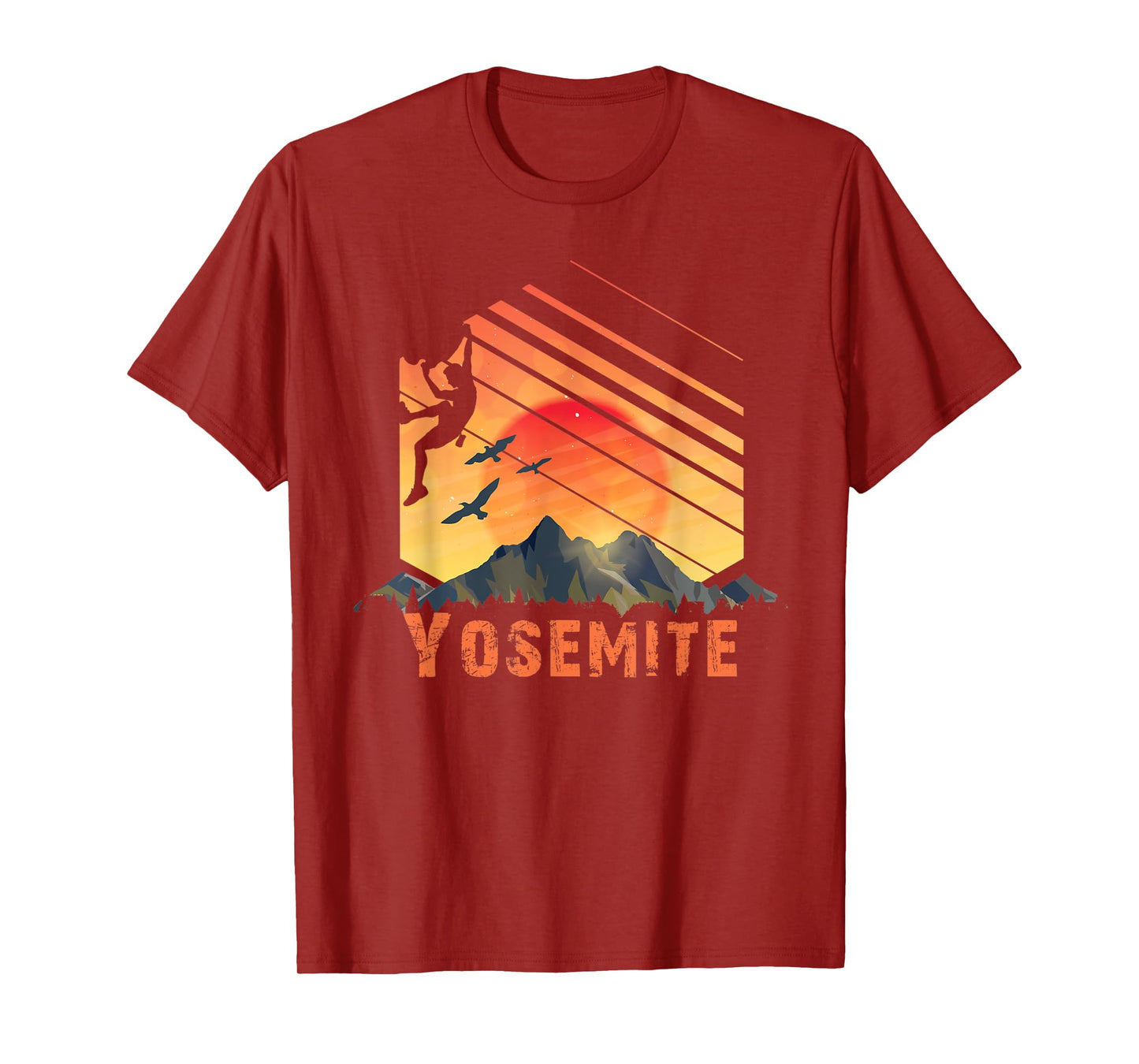 Yosemite N.P. Rock Climbing, Bouldering and Hiking T-Shirt