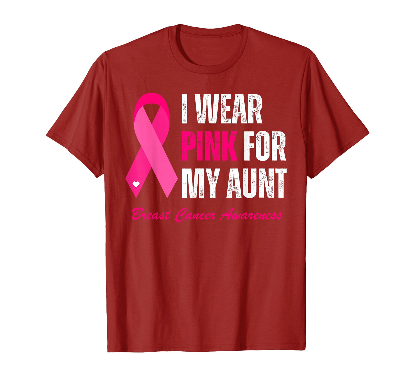 Vintage I Wear Pink For My Aunt Breast Cancer Awareness T-Shirt