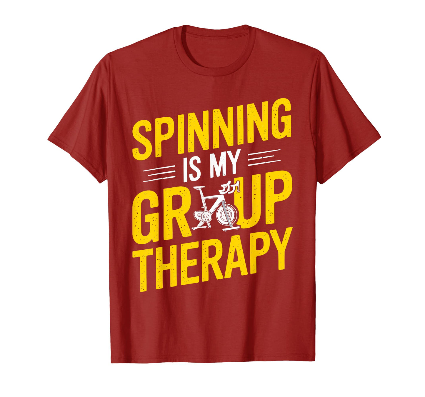 Spinning Is My Group Therapy Spin Class T Shirt Gym T-Shirt