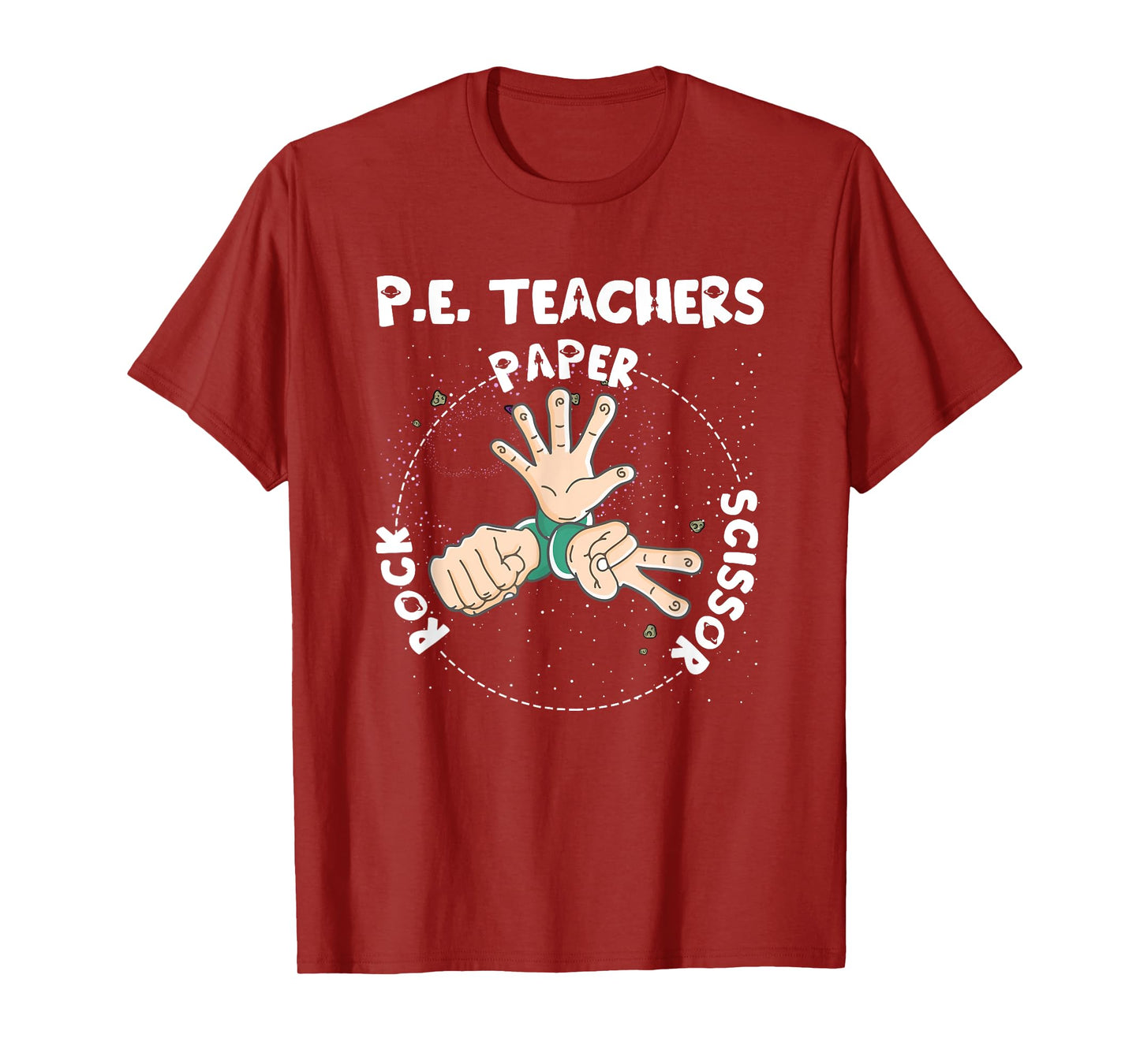 Funny Physical Education PE Teacher Rock Paper Scissor T-Shirt