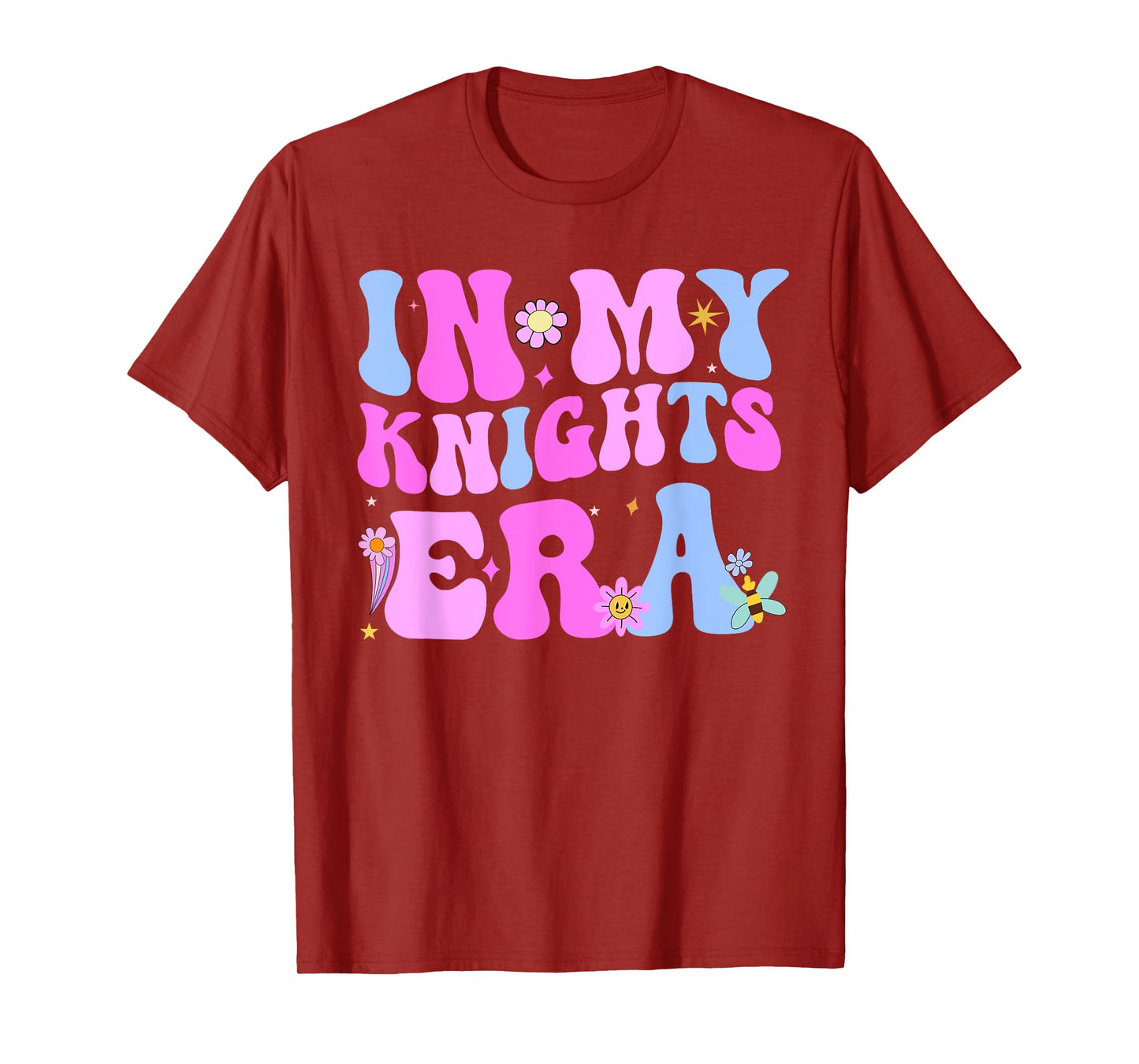 In My Knights Era Back to School Spirit Game Retro Groovy T-Shirt