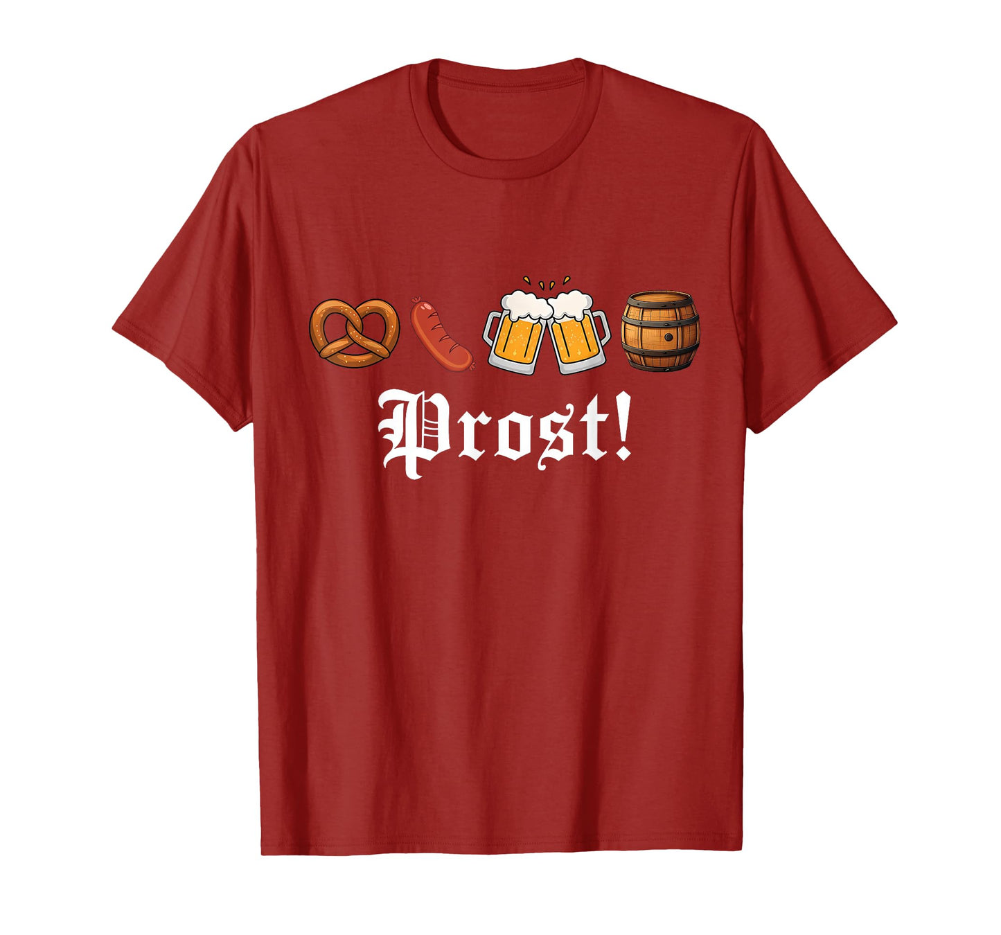 Prost Oktoberfest Drinking Vintage German Humor Men Women T-Shirt