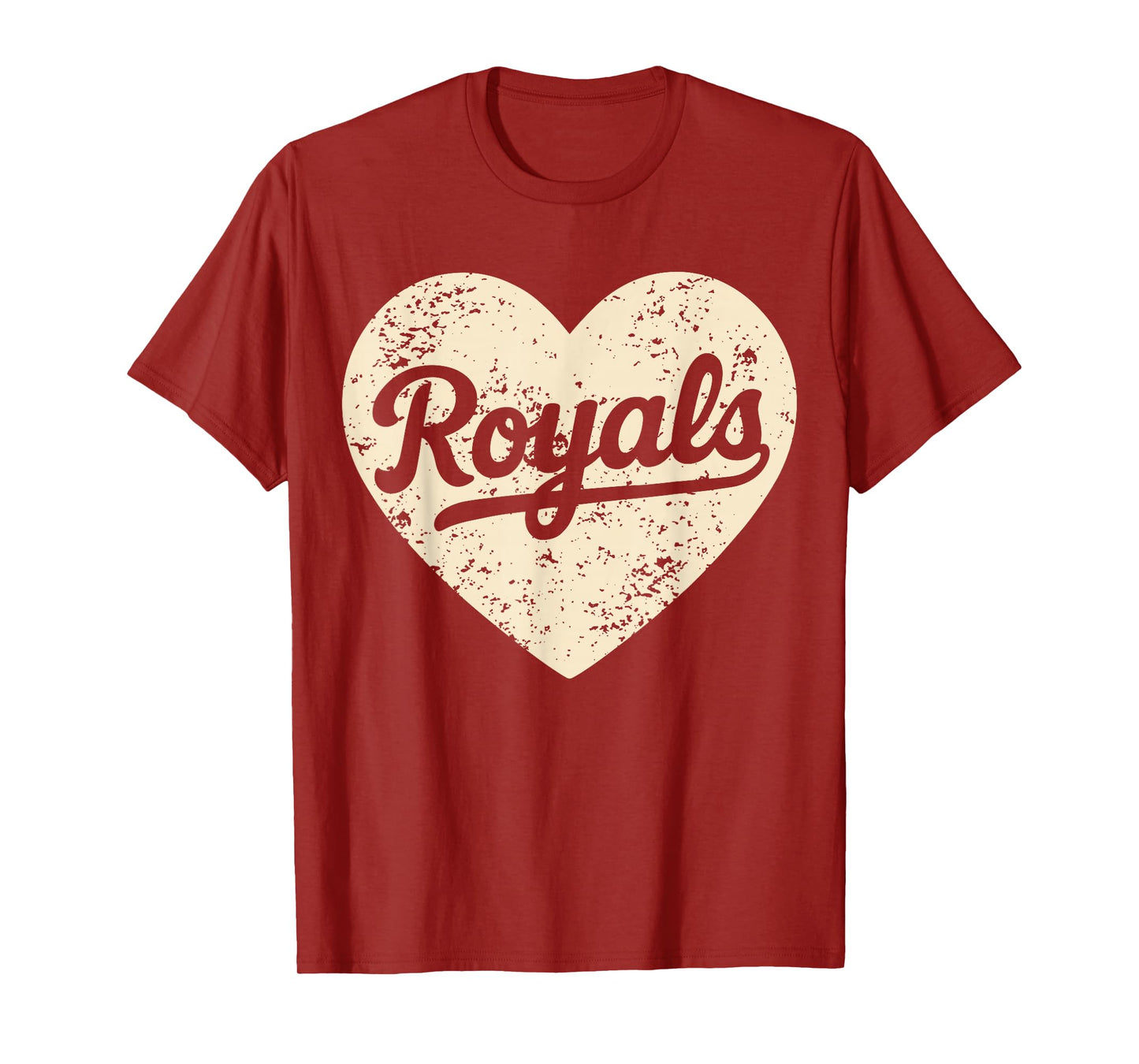 Retro Royals Heart Distressed Style Gift For Men Women T-Shirt