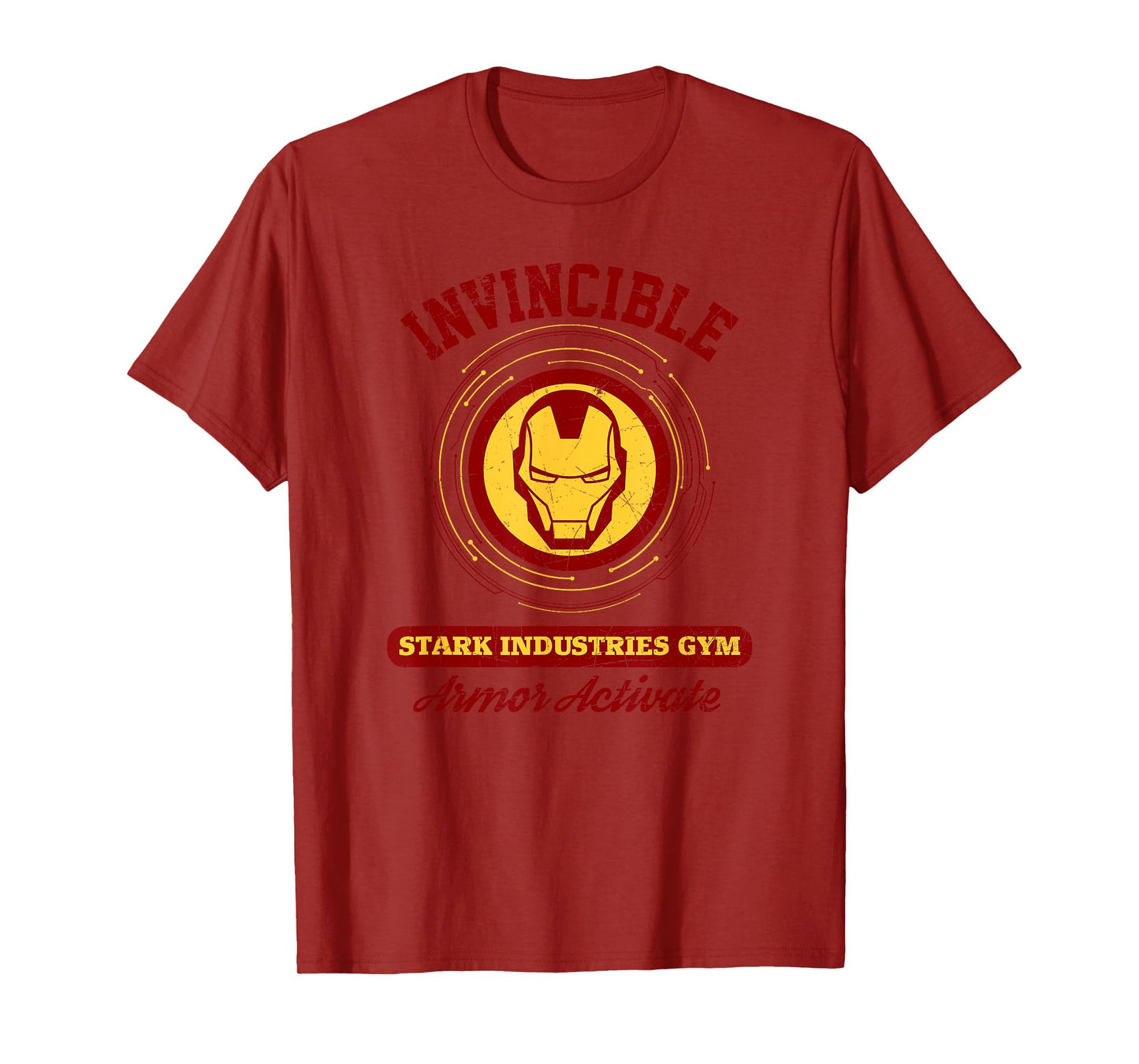 Marvel Iron Man Invincible Stark Industries Gym T-Shirt