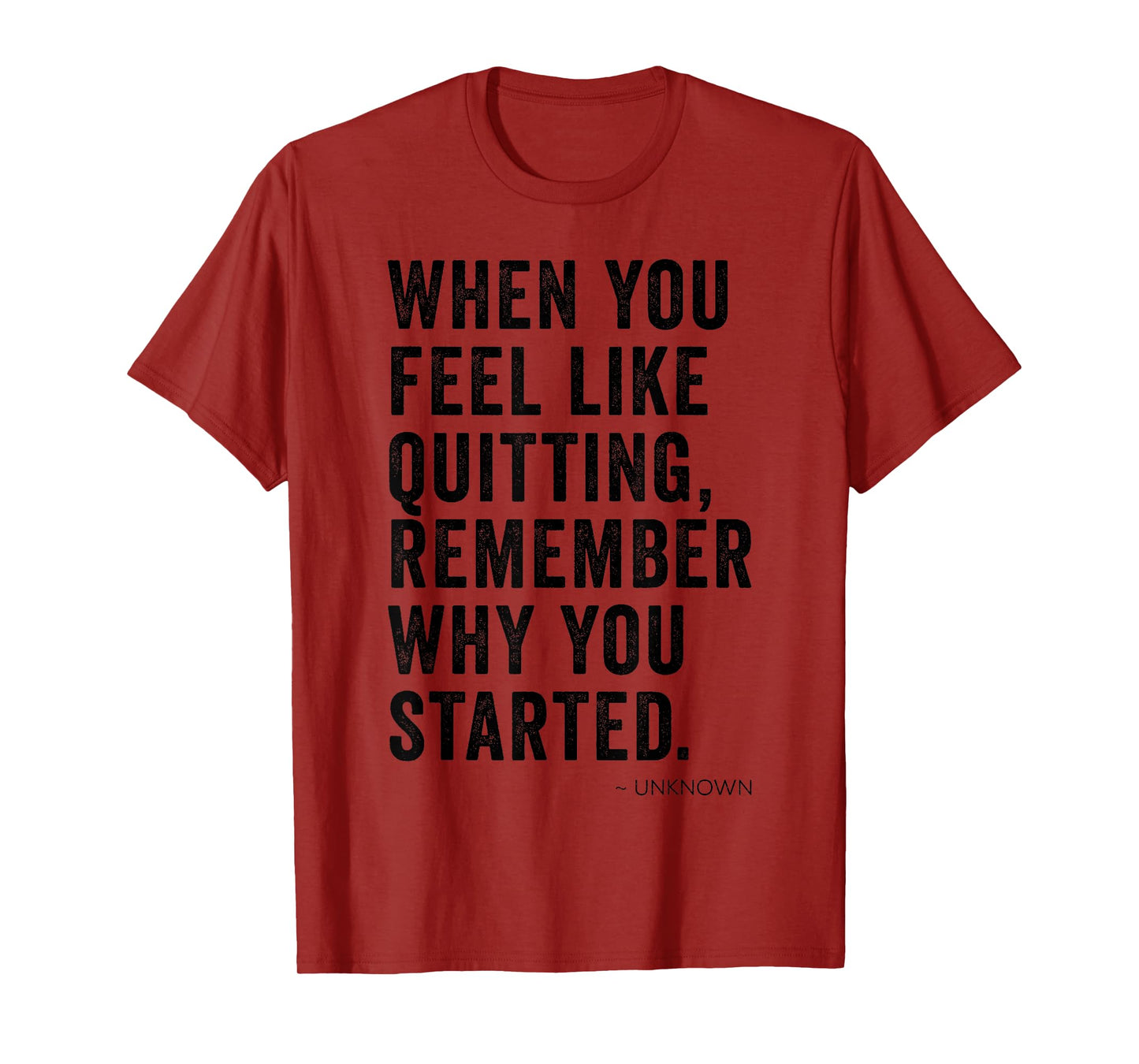 When You Feel Like Quitting Remember Why You Started Inspo T-Shirt