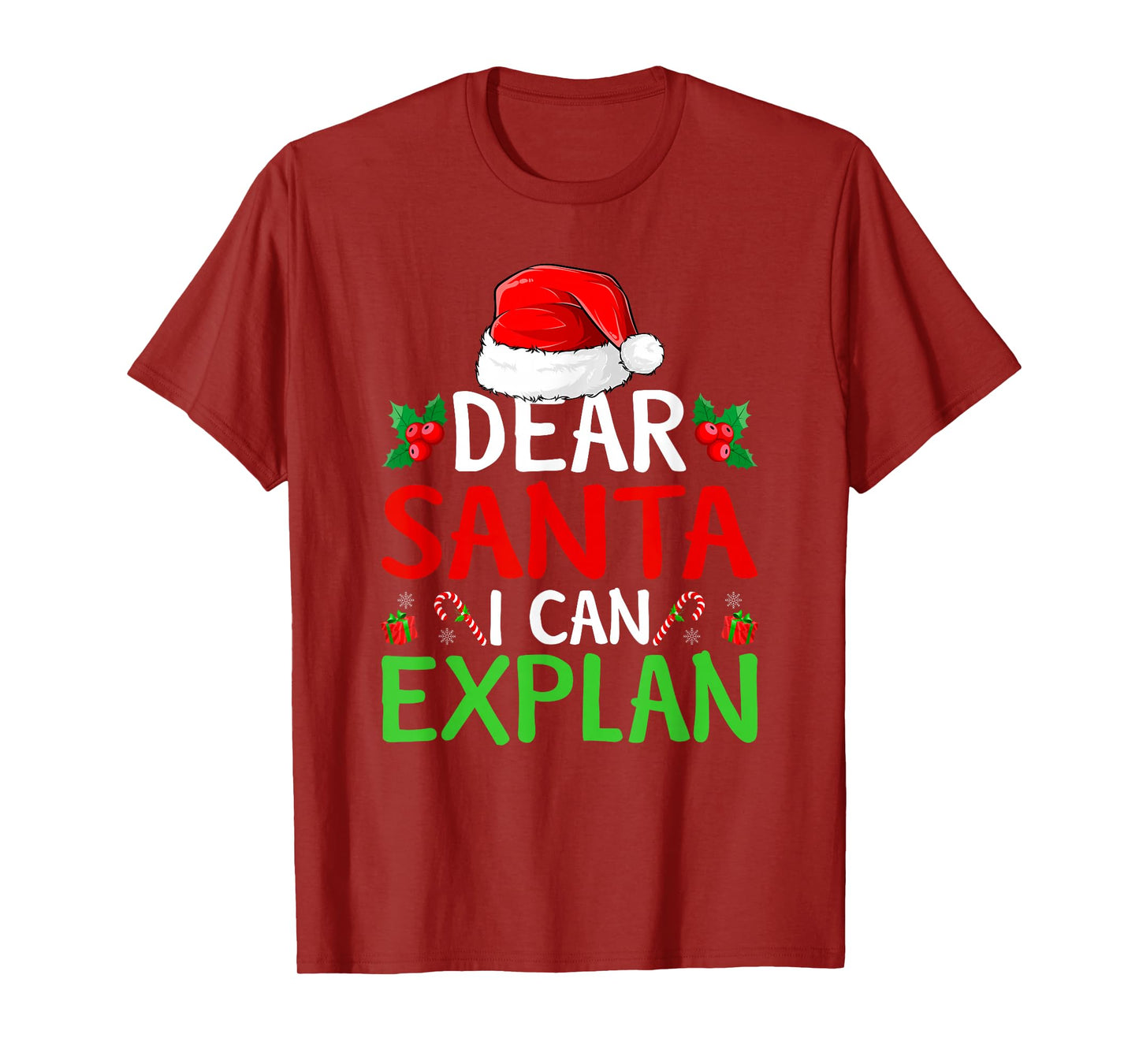 Dear Santa I Can Explain Family Christmas Pajamas T-Shirt
