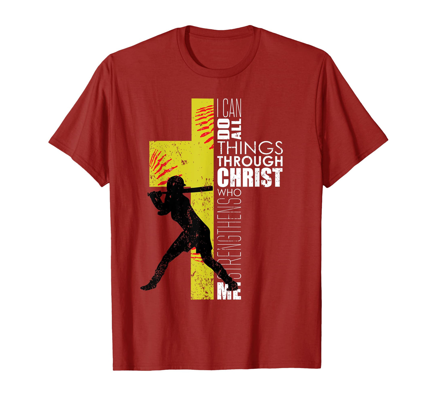 Softball Gifts Players Teen Girls Women Christian Religious T-Shirt
