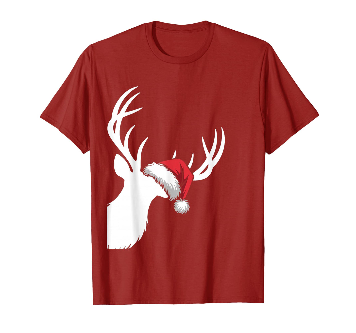 Deer Christmas Santa Hat Pajama Whitetail Buck Deer Xmas T-Shirt