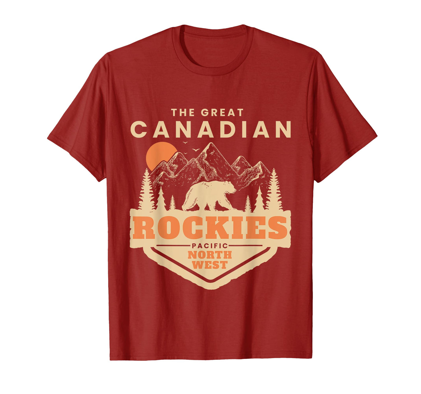 The Canadian Rockies Mountain Canadian National Park Vintage T-Shirt
