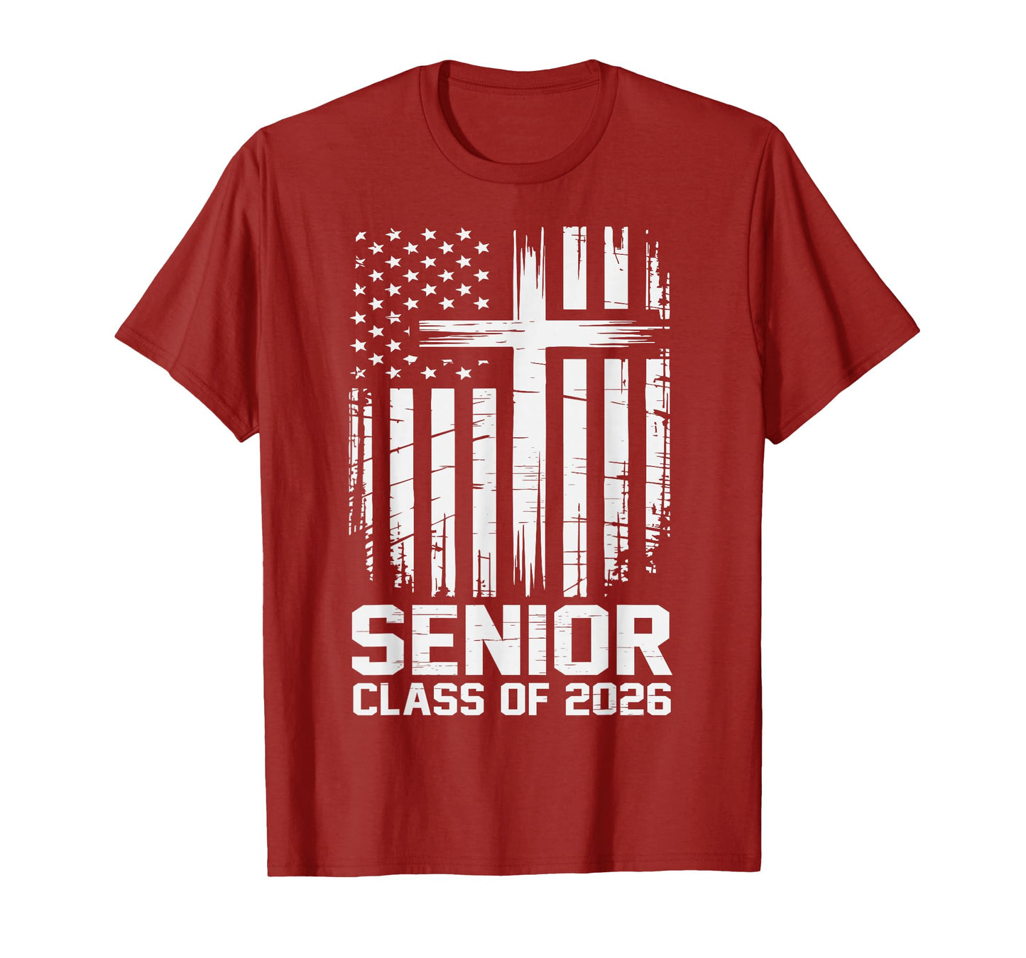 Senior Class of 2026 USA Flag Christian Graduation 2026 T-Shirt