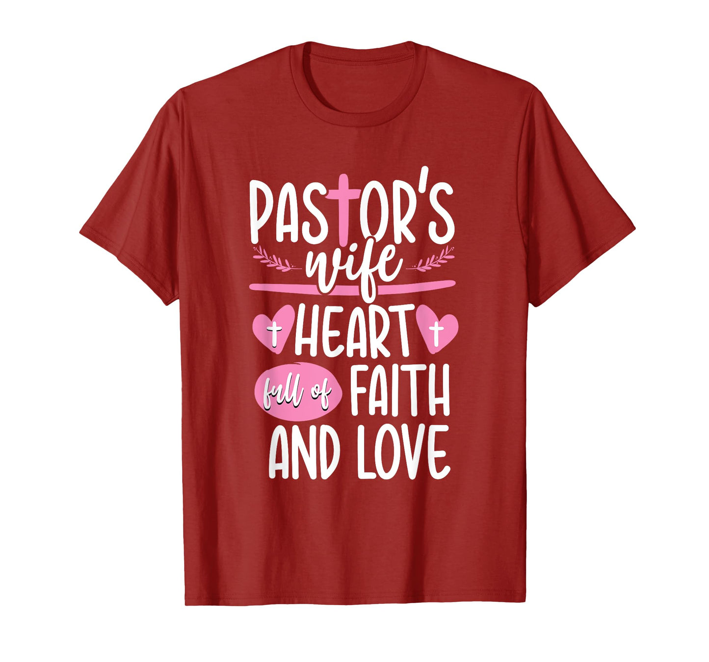 Christian Jesus Pastor's Wife Church Appreciation Heart T-Shirt