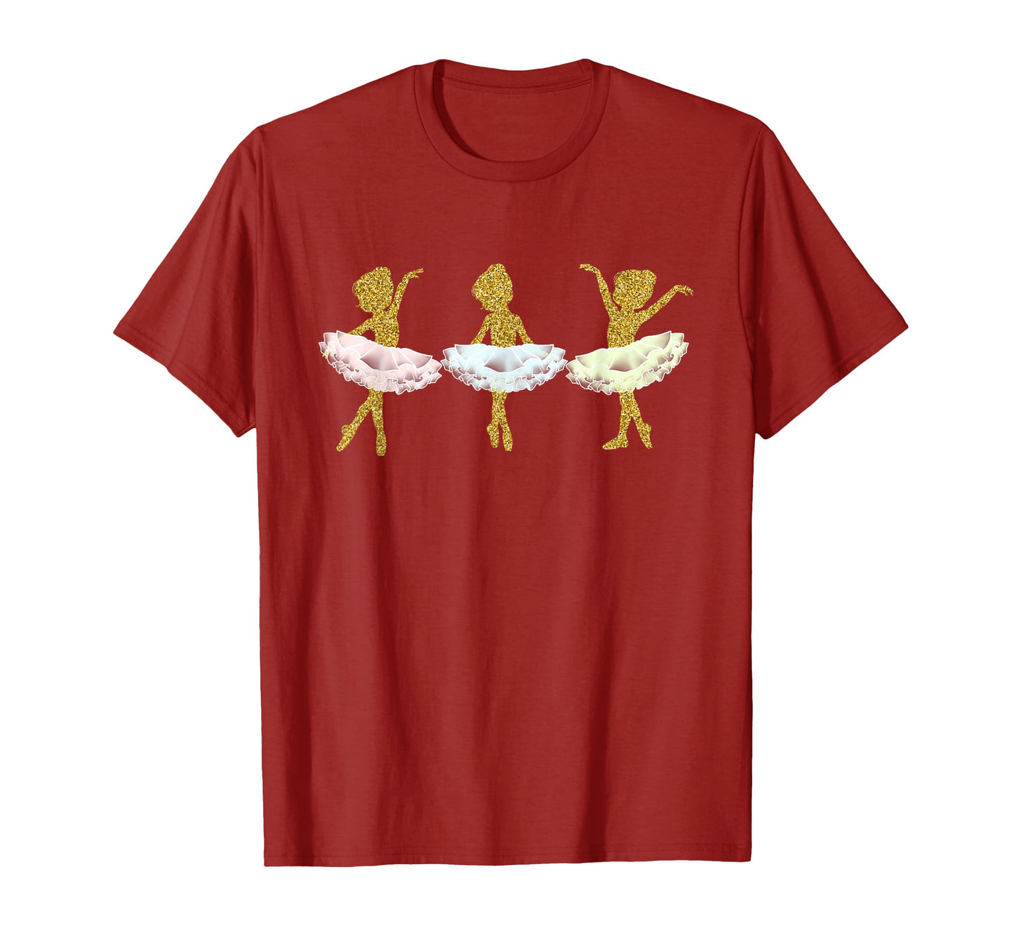 Golden Ballerina Trio Little Tutu Three Colors Ballet Dance T-Shirt
