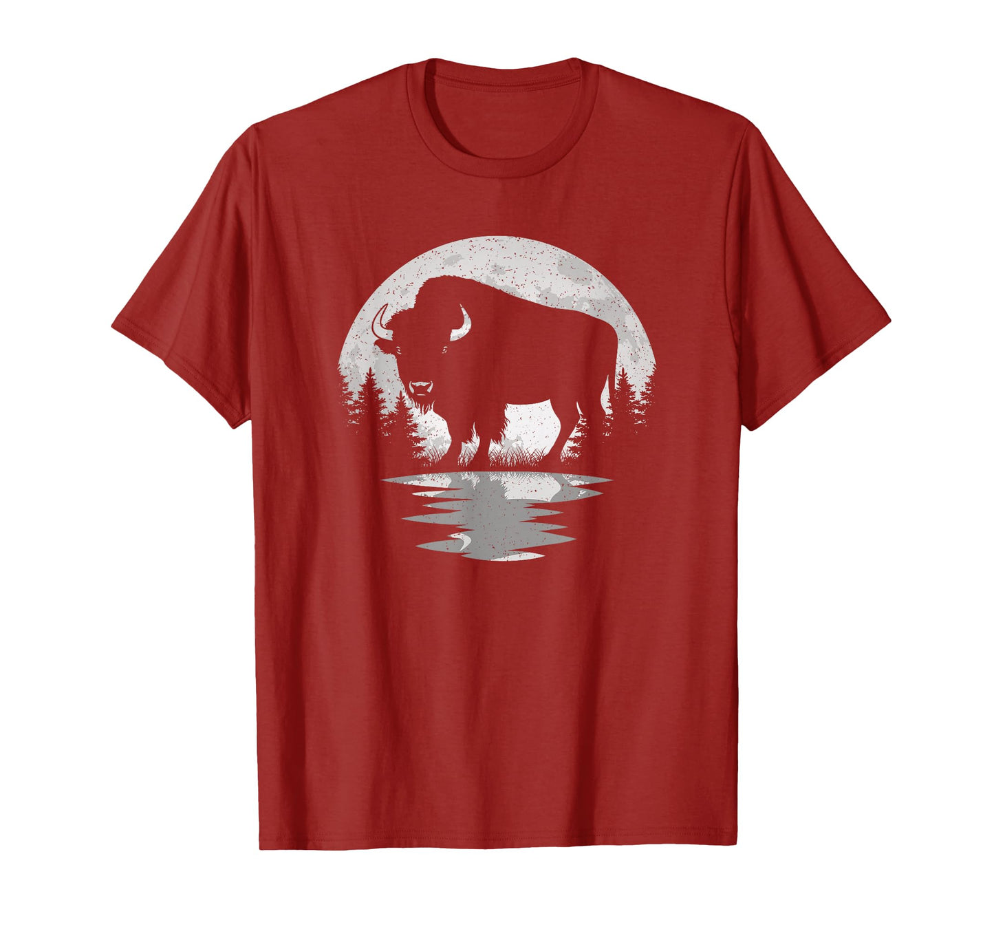 Bison Lover Moon Vintage Buffalo Men Women Kids T-Shirt