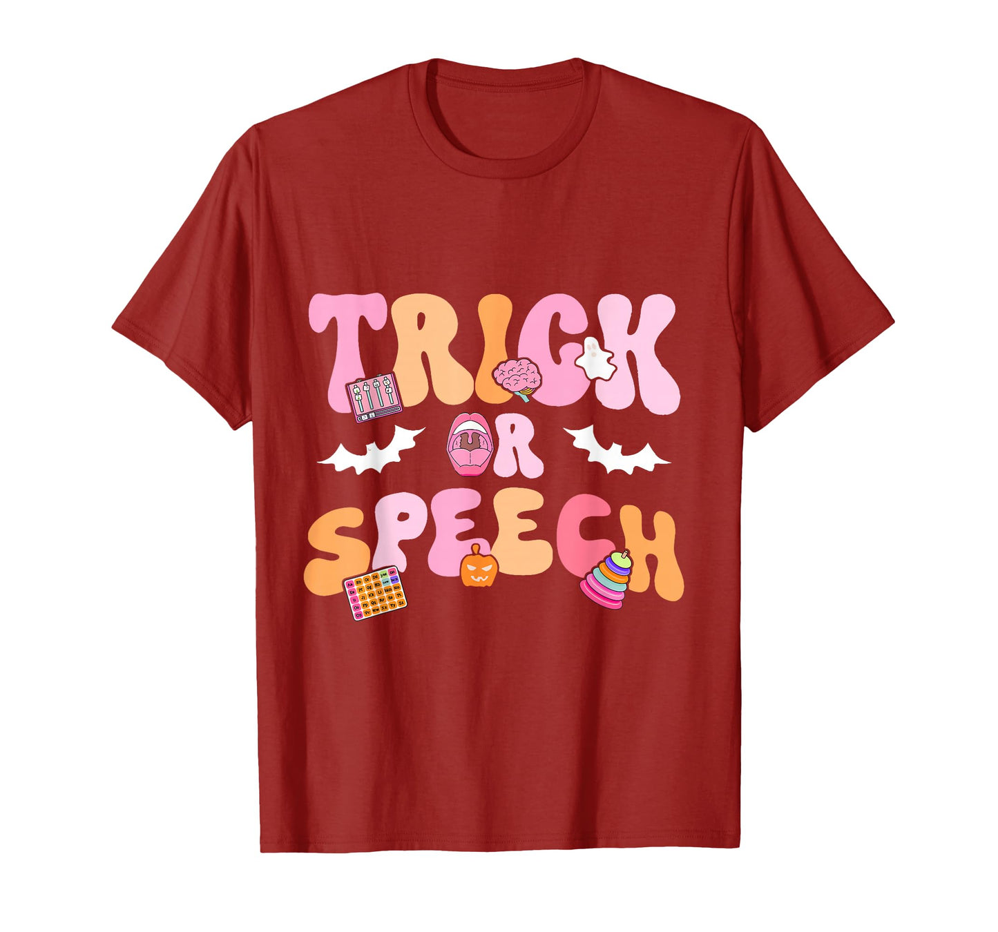 Trick Or Speech Therapy SLP Halloween Speech Patholog T-Shirt