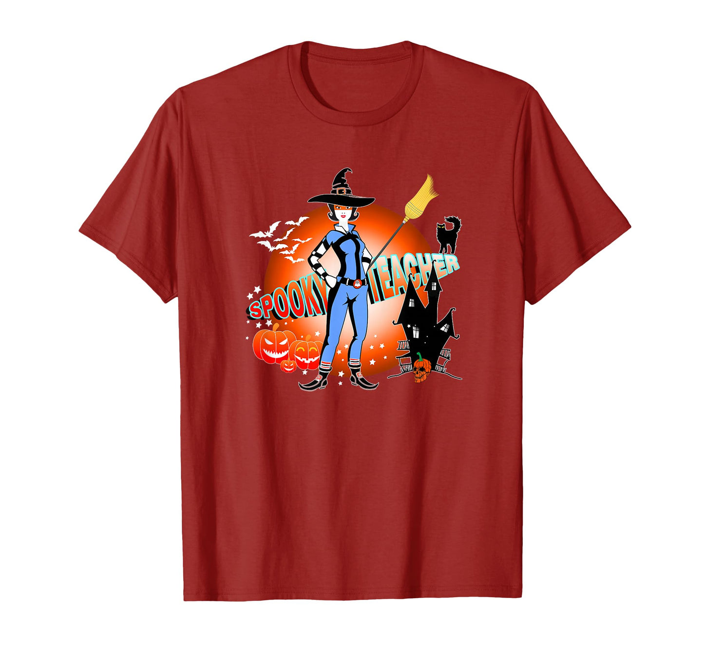 Spooky Teacher Halloween Witch Classroom for School T-Shirt