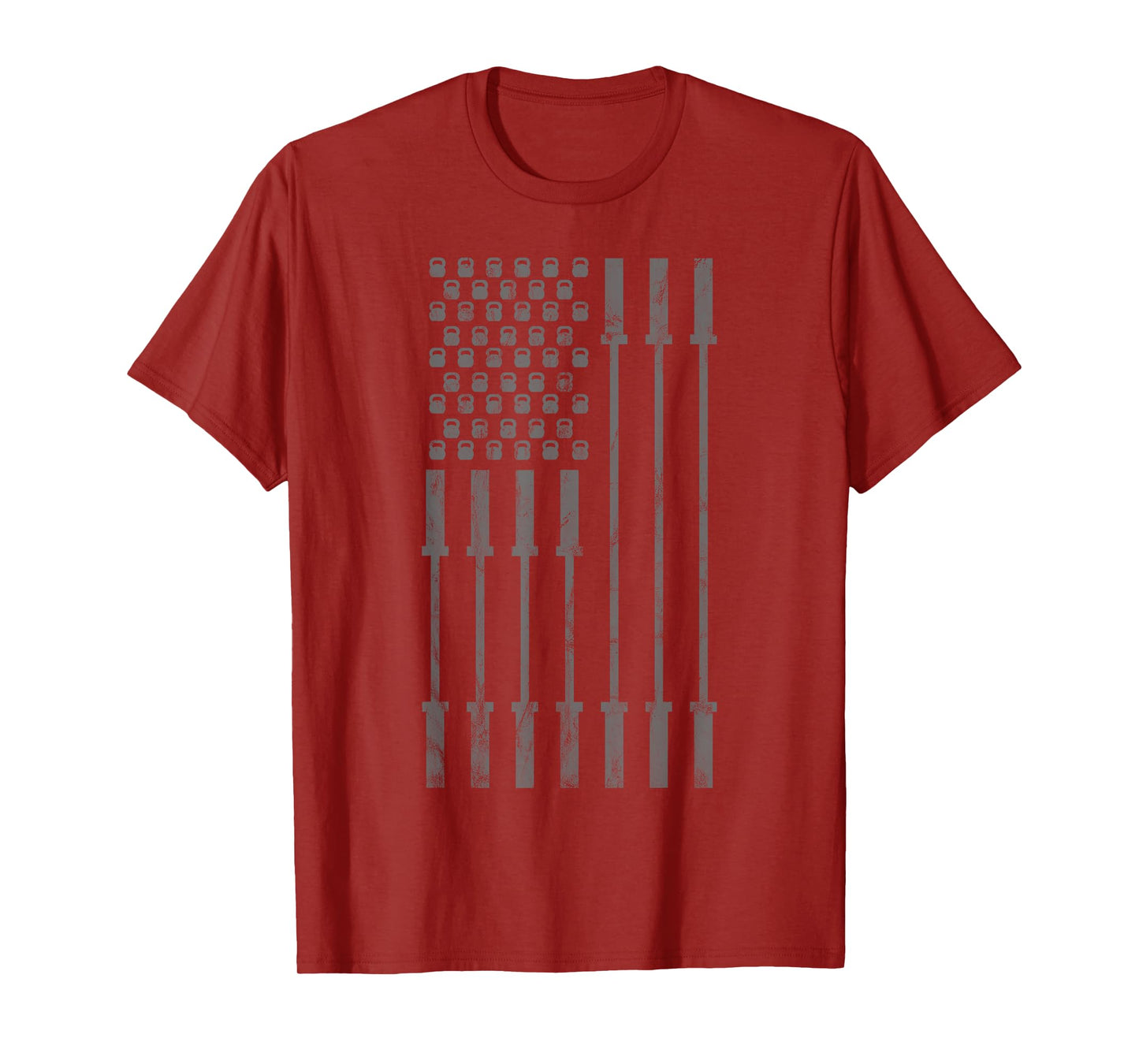 AMERICAN FLAG KETTLEBELL BARBELL T-SHIRT T-Shirt for Women Girls Kids Men