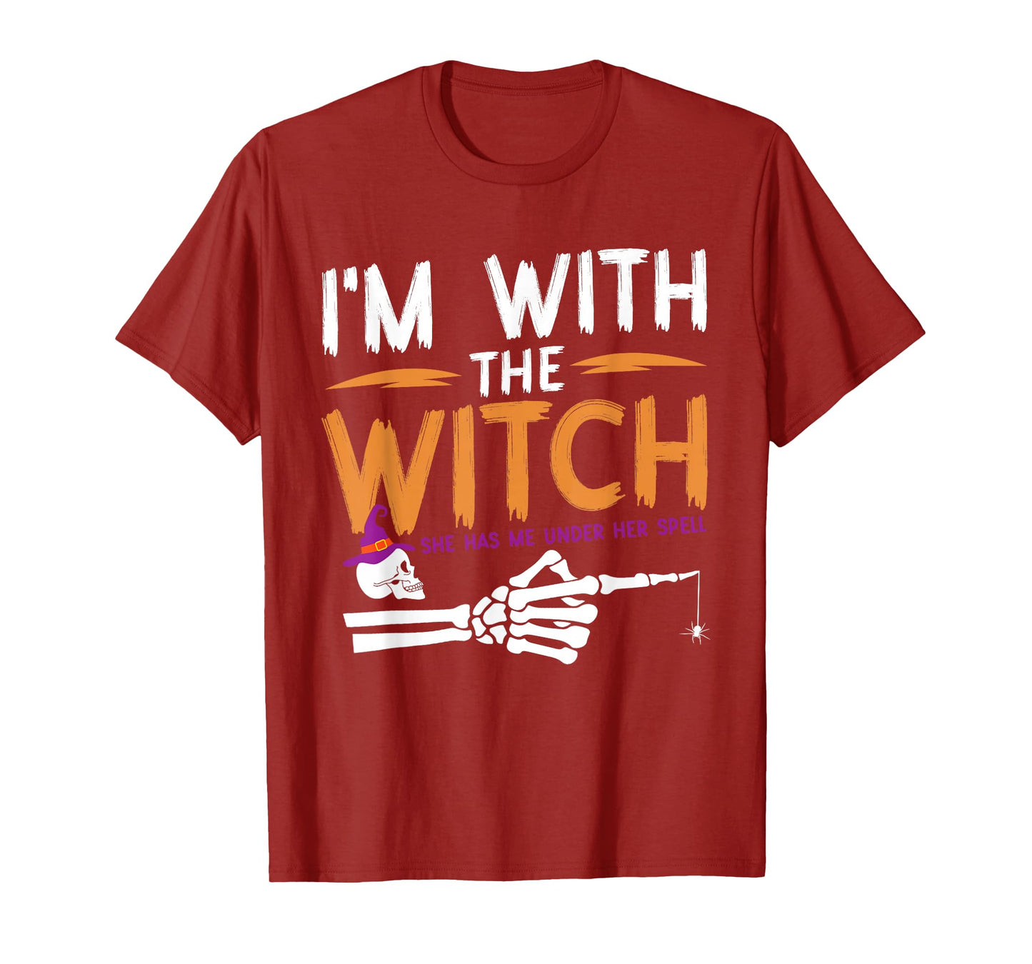 I'm with The Witch Funny Halloween Couple Costume Party T-Shirt