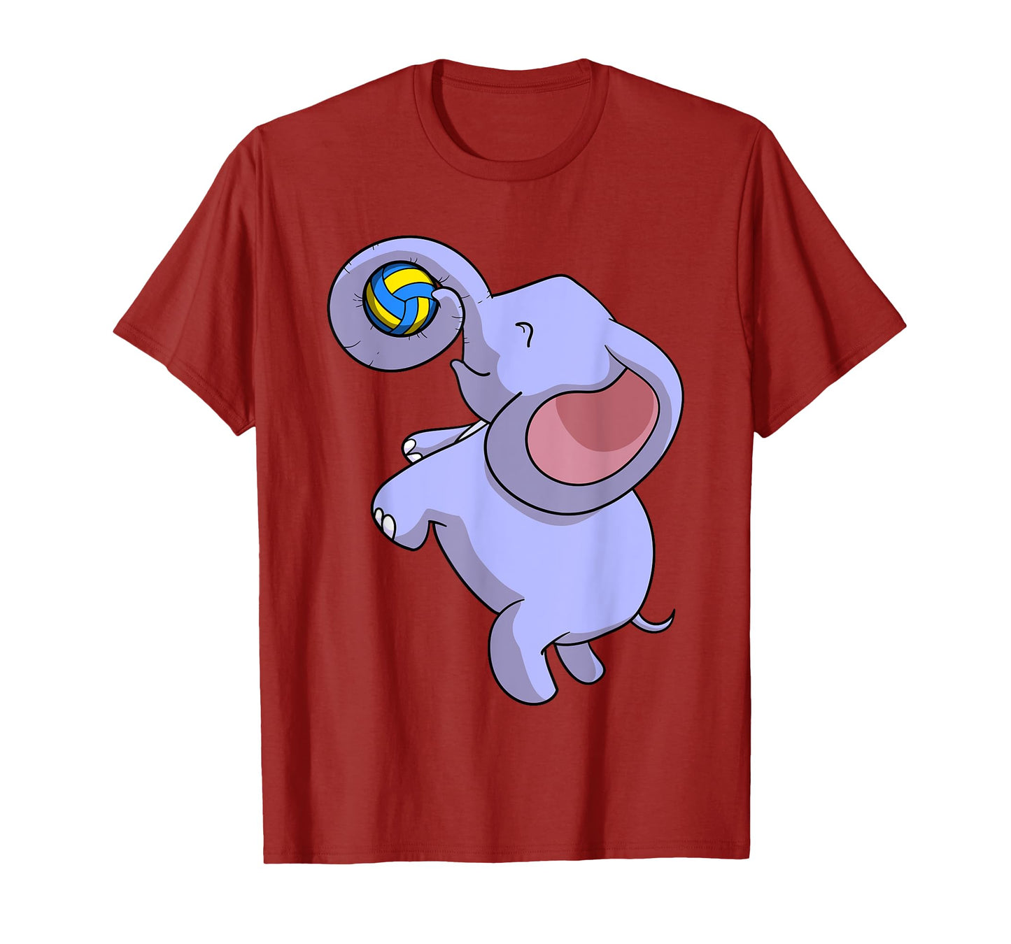 Funny Elephant Playing Volleyball Player Ball Game Outfit T-Shirt