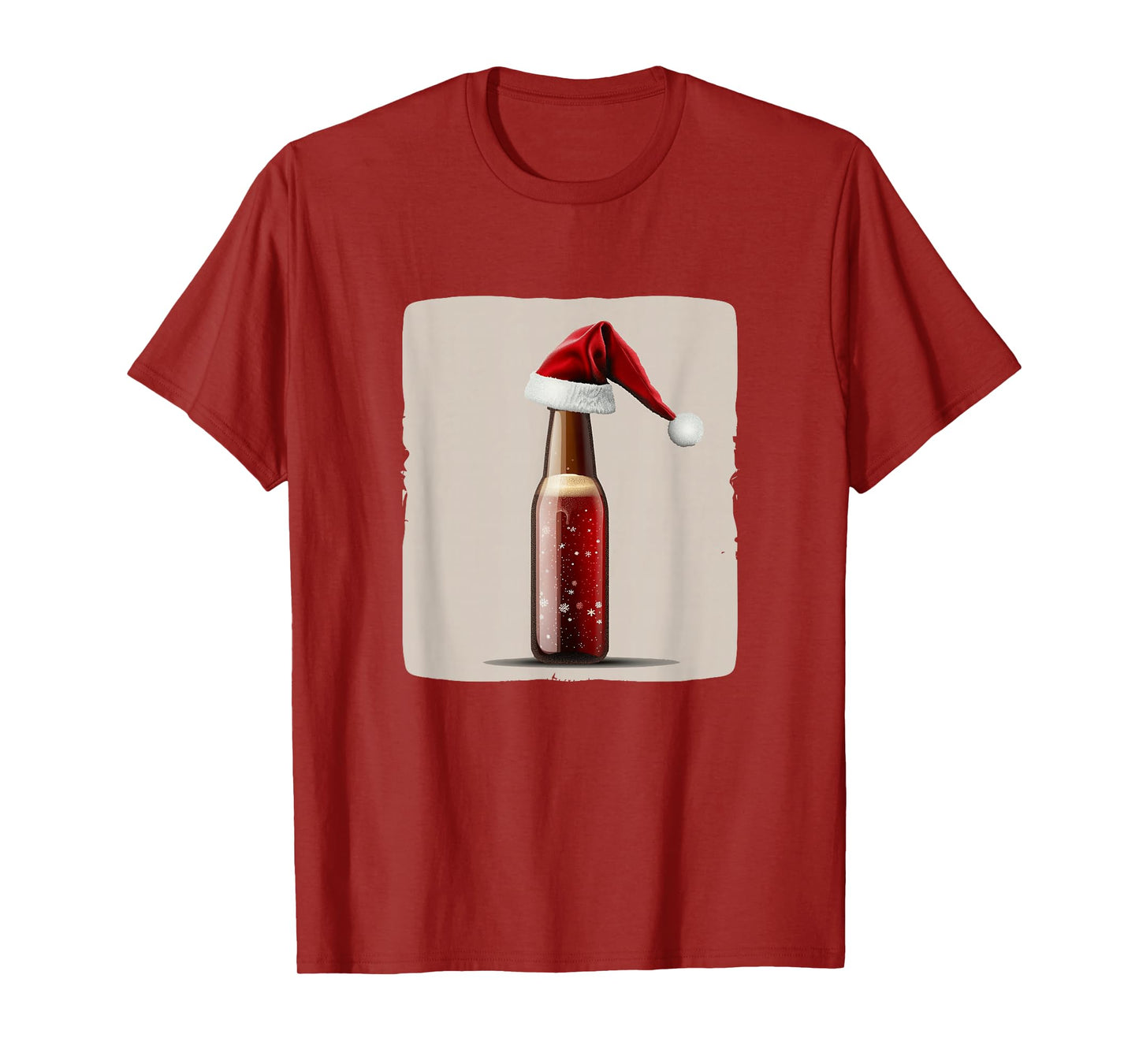Holiday Spirit Bottle with a Cute Santa Hat Outfit T-Shirt