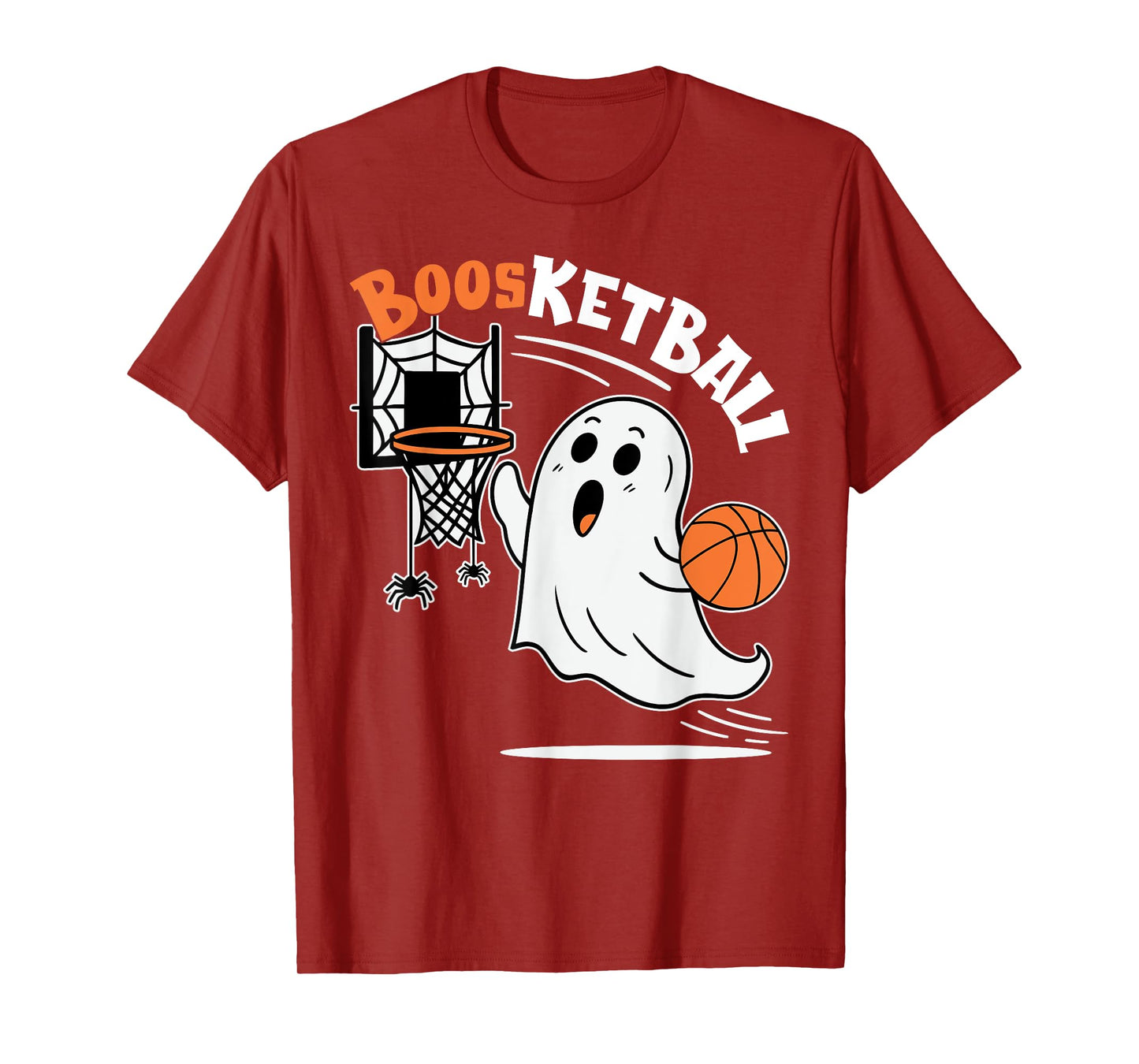 Halloween Ghost Playing Basketball Spooky Ghost Boosketball T-Shirt