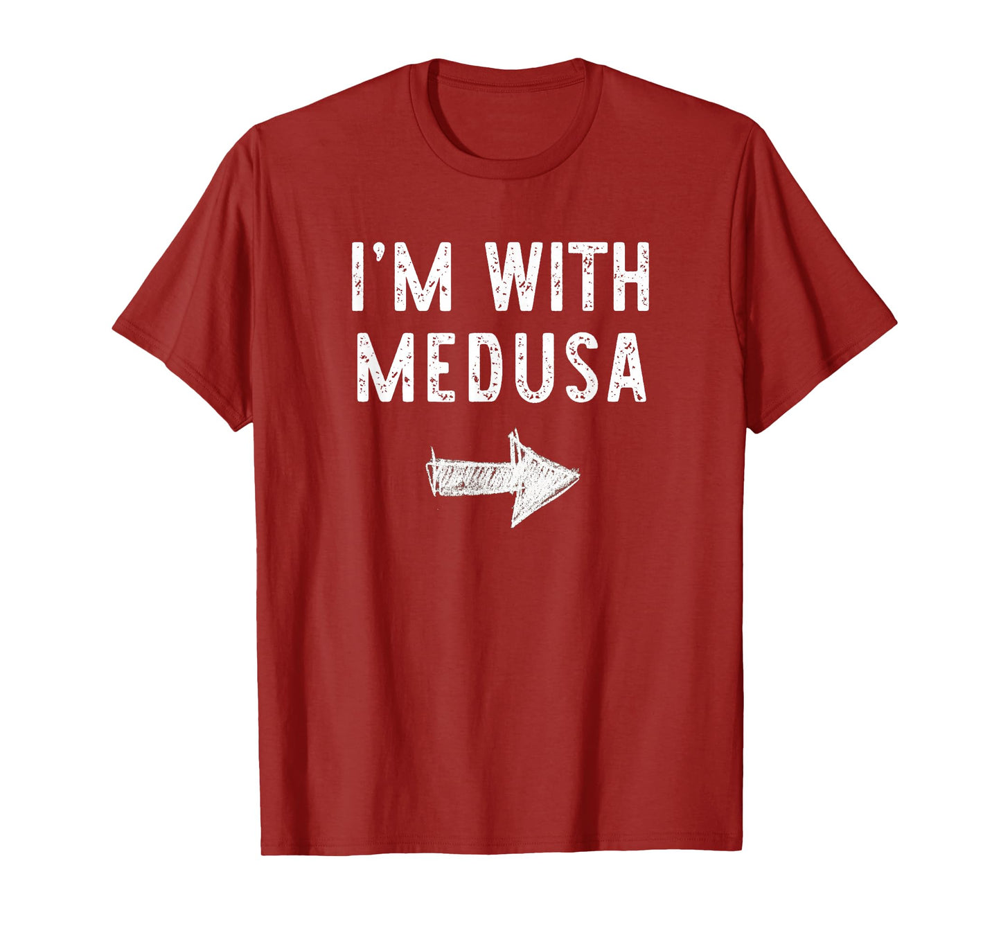 I’m With The Medusa Funny Halloween Couple Costume T-Shirt