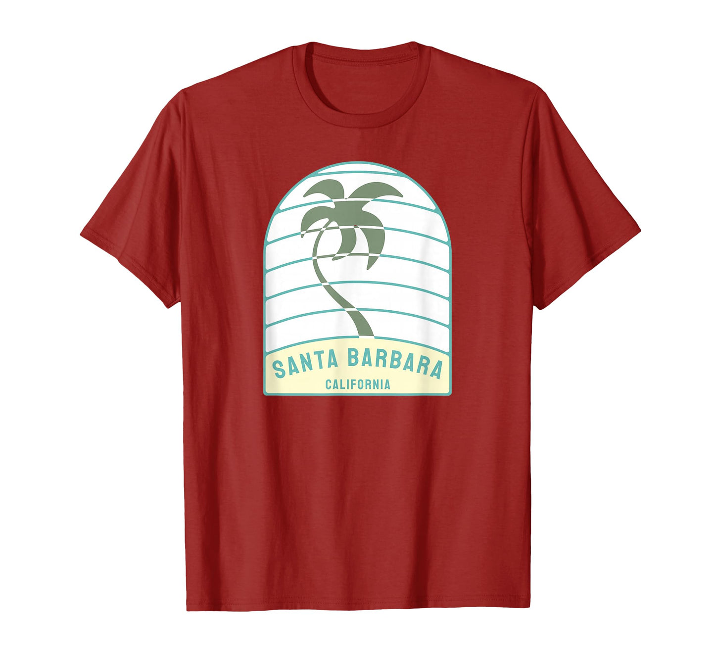 Santa Barbara Beach California Palm Tree CA Vacation T-Shirt
