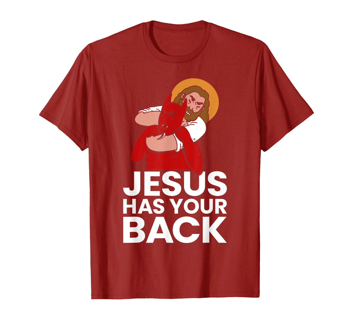 Jesus Has Your Back Christian Jiu-Jitsu Jew Jitsu MMA T-Shirt