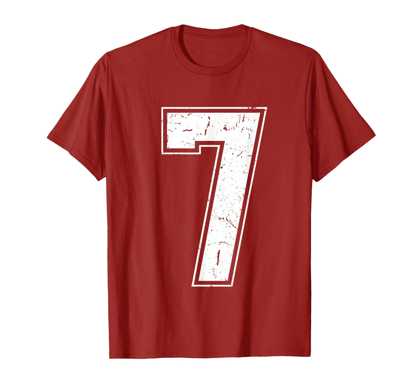 Number 7 Matching Costume 67 Meme Costume Distressed Retro T-Shirt