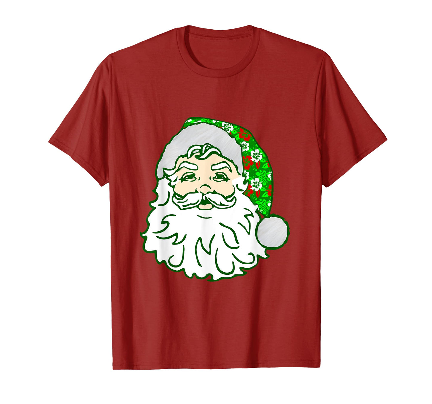 Luau Christmas Hawaiian Santa Claus Hawaii Xmas July T-Shirt
