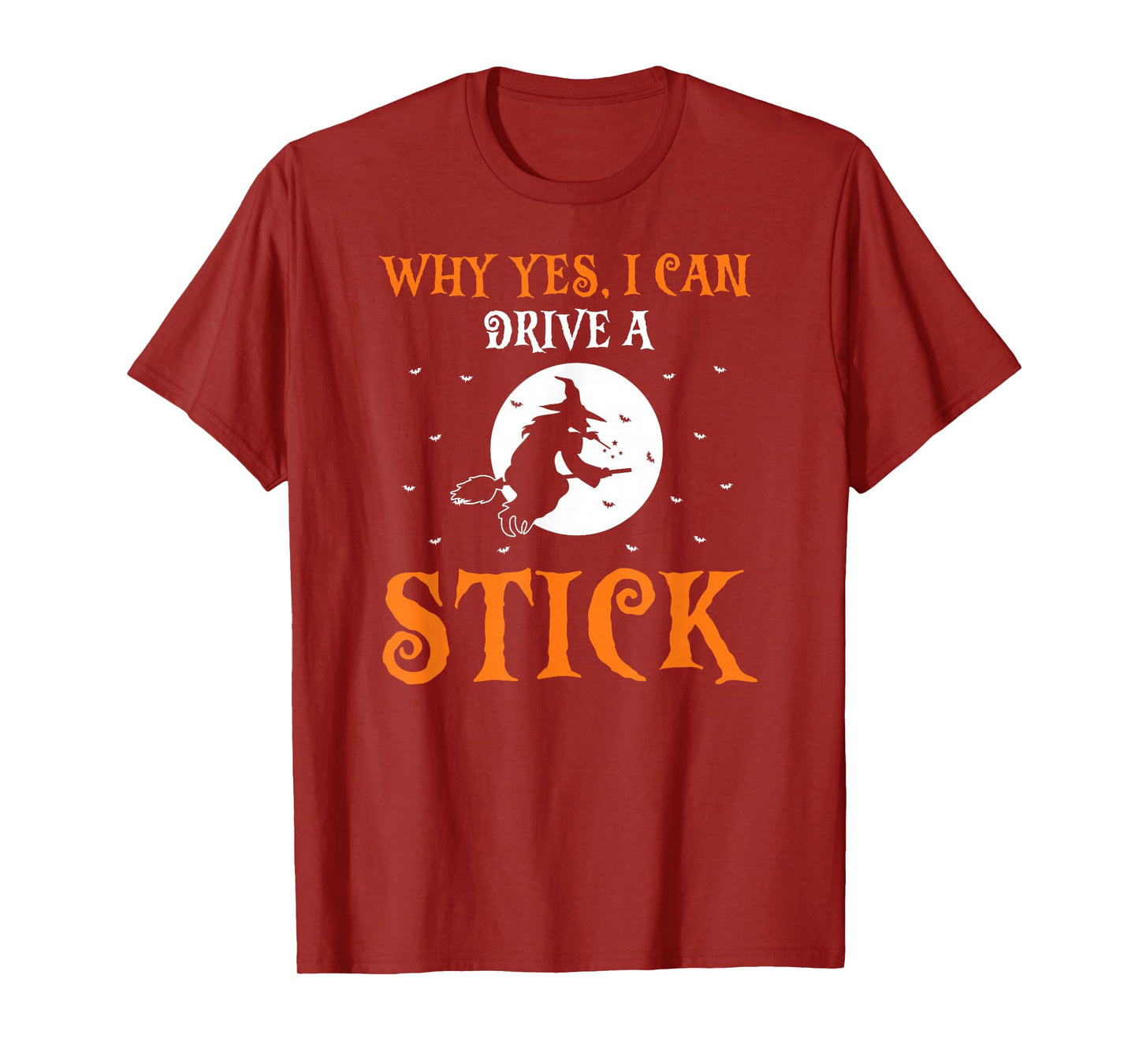 Funny Witch Flying Broom Halloween Stick Humor T-Shirt