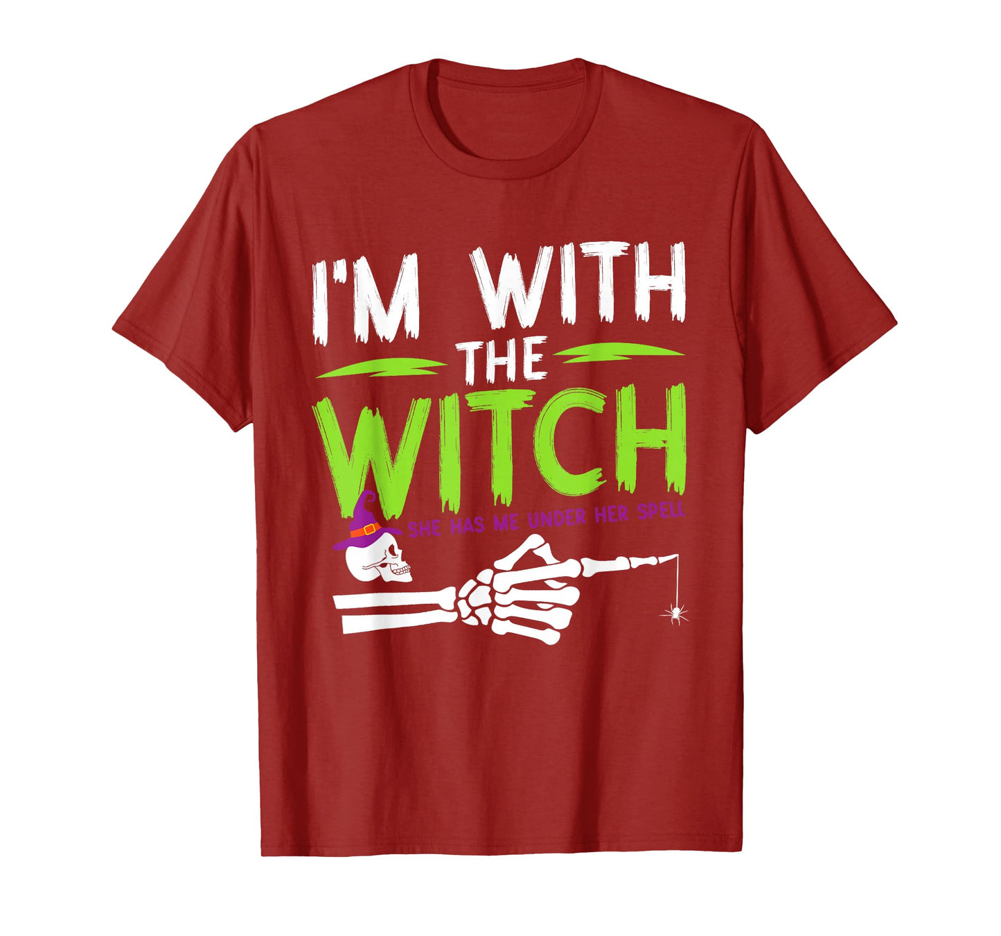 I'm with The Witch Funny Halloween Couple Costume Party T-Shirt
