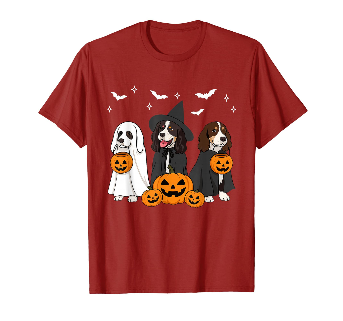 Witch English Springer Spaniel Halloween Springer Spaniel T-Shirt