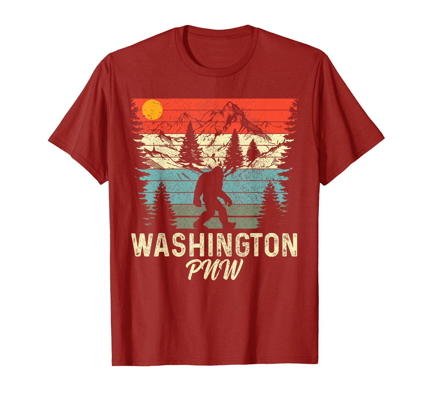 Washington PNW Bigfoot Vintage Pacific Northwest T-Shirt