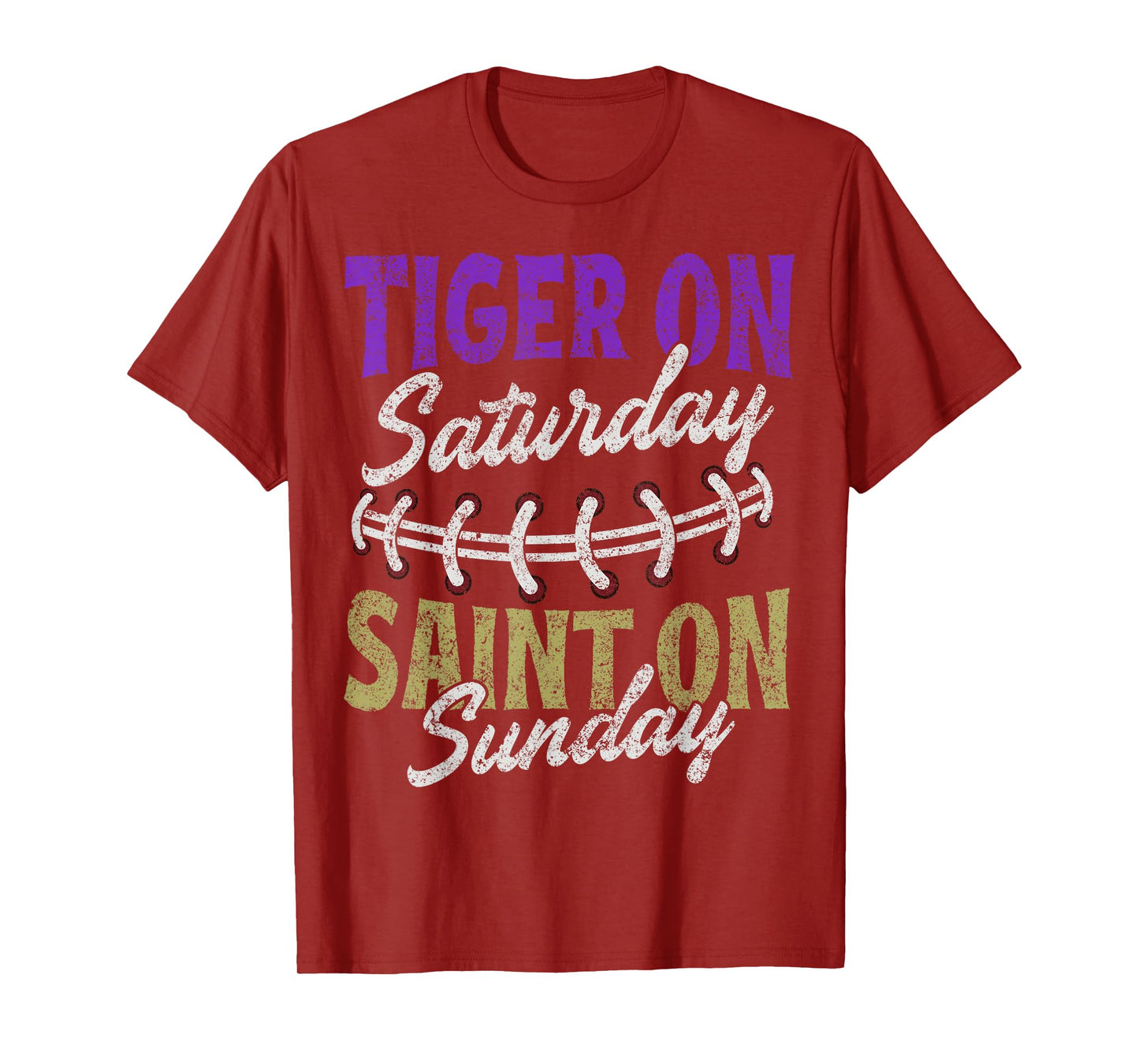 Tiger on Saturday Saint on Sunday Vintage T-Shirt
