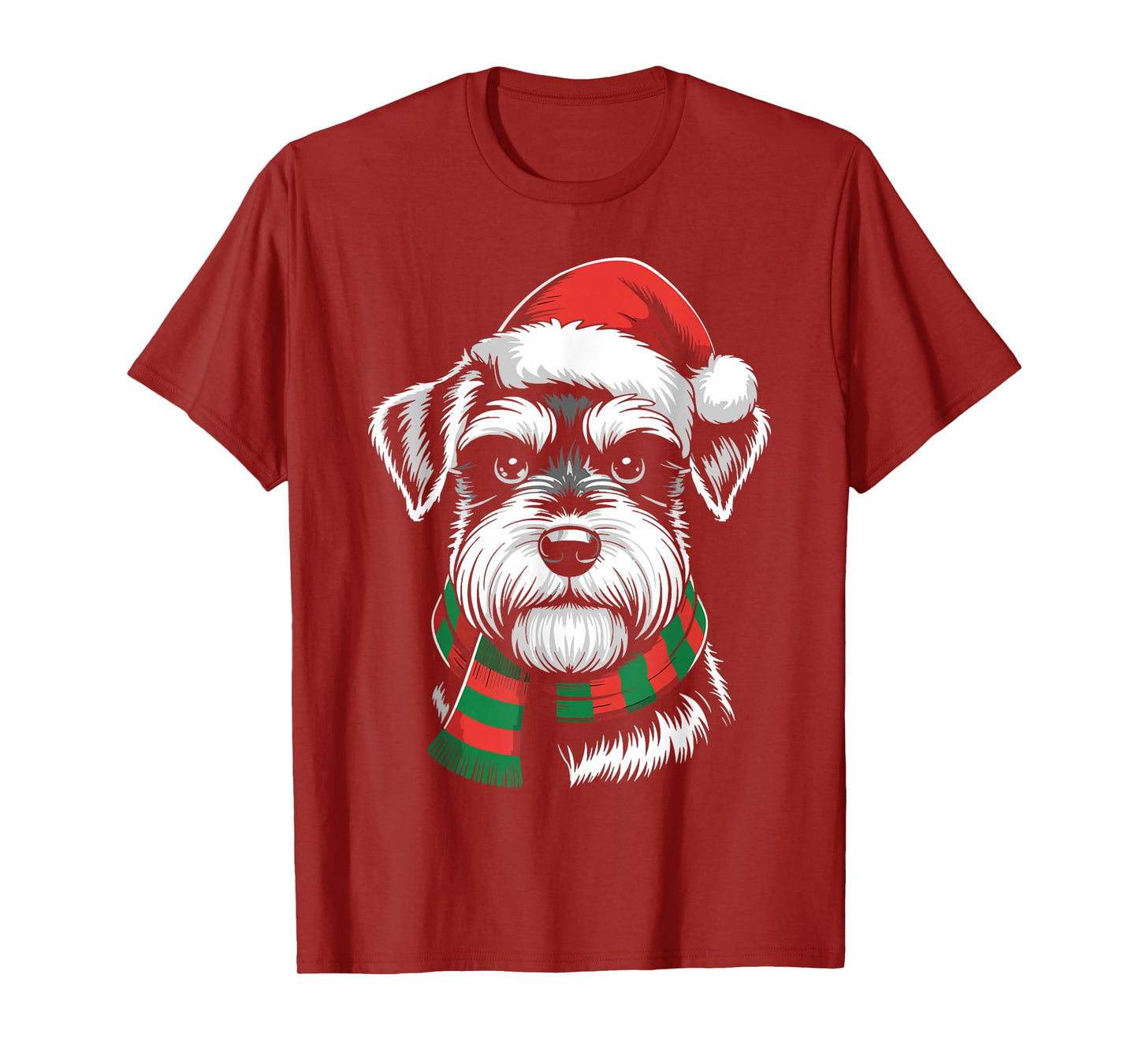 Cockapoo Dog Xmas Santa Hat Scarf Christmas Costume T-Shirt