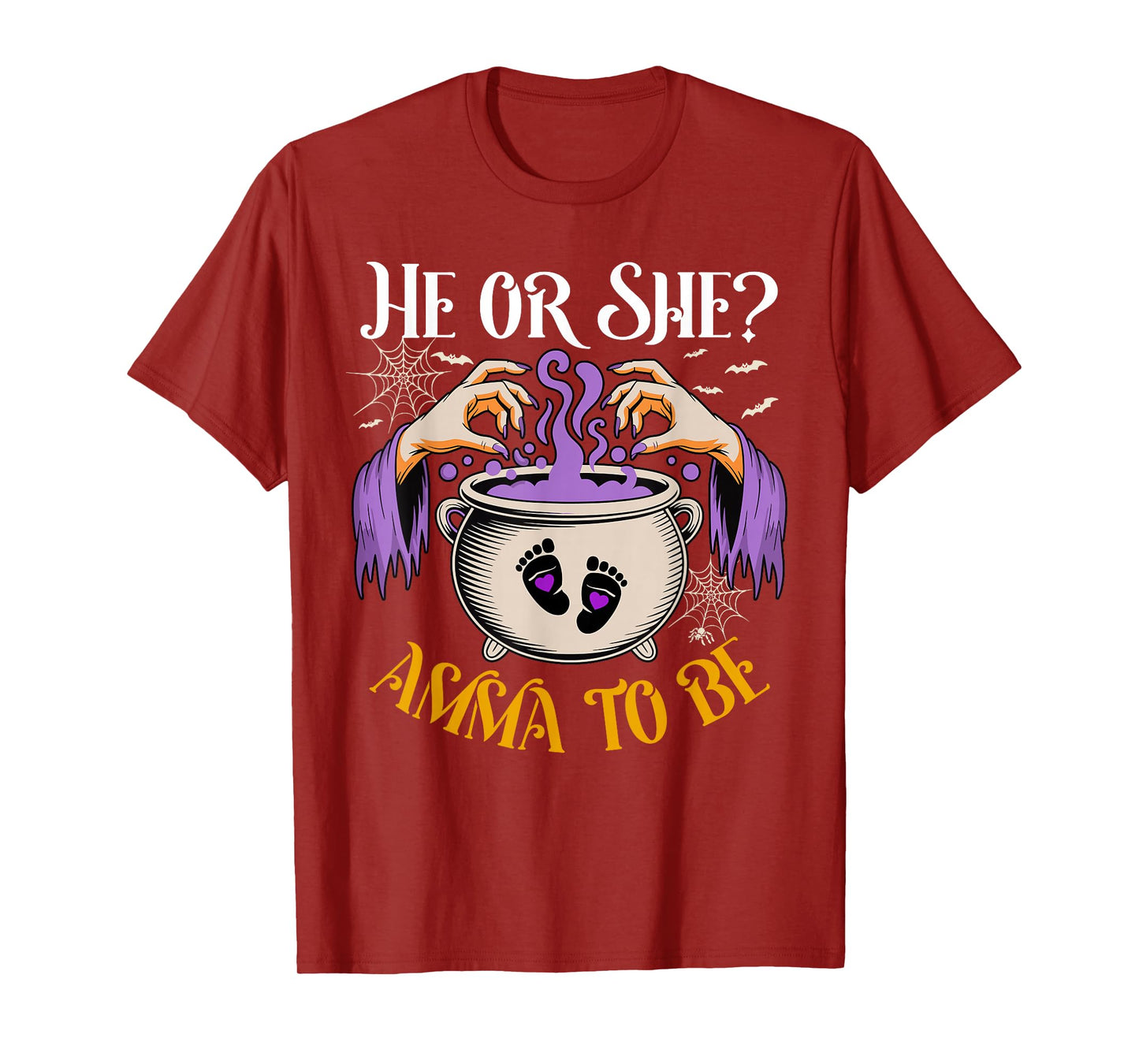 He Or She Amma to Be Baby Reveal Halloween Costume T-Shirt