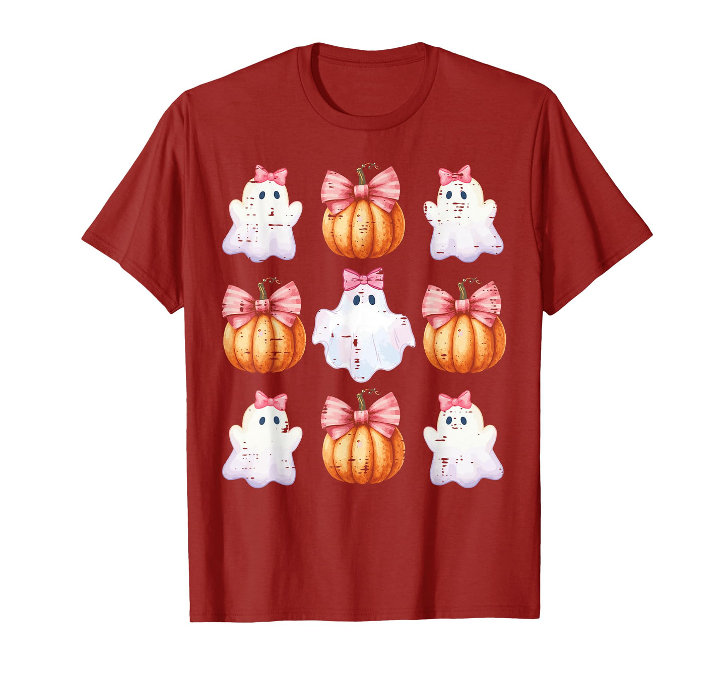 Halloween Ghosts Pumpkins Ribbons Costume Girls Kids Toddler T-Shirt