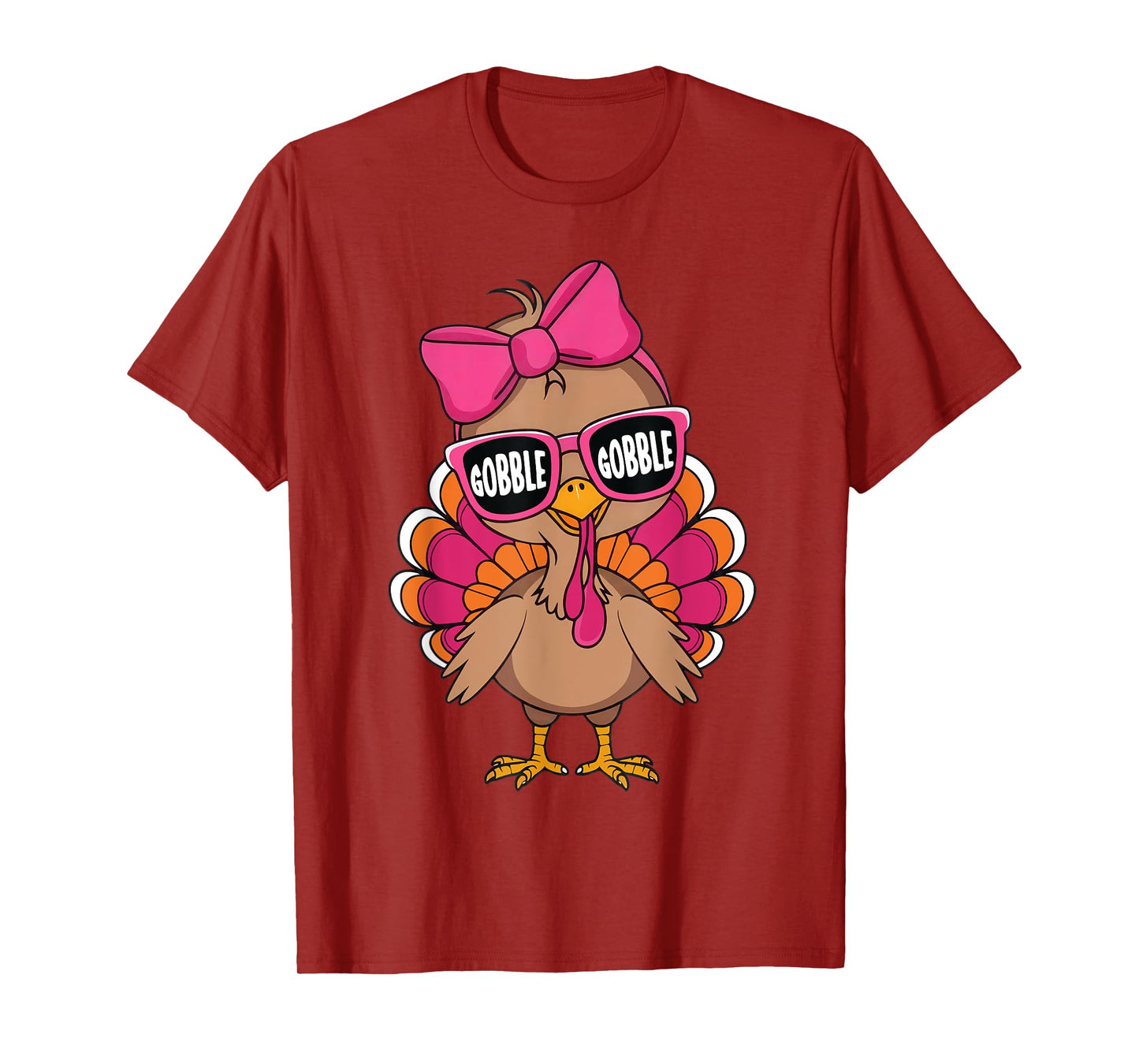 Gobble Turkey Day Happy Thanksgiving Toddlers Girls Kids T-Shirt