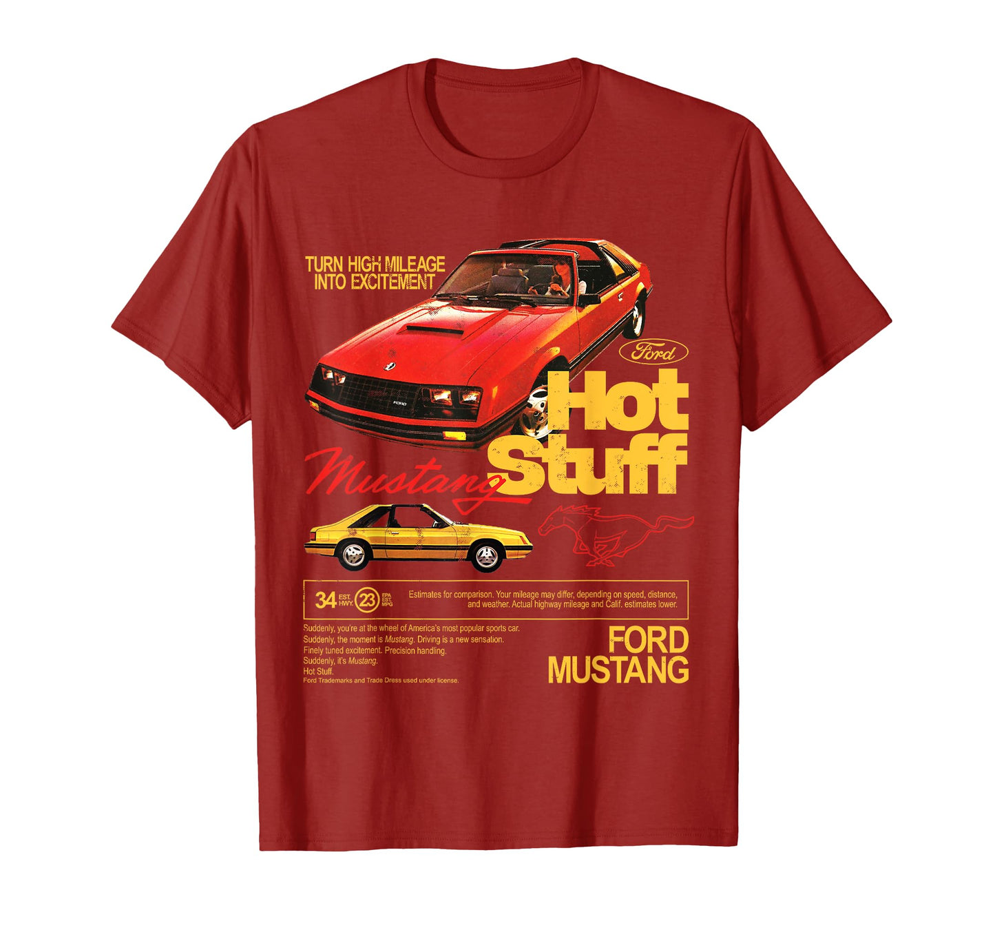 Ford - Mustang 1981 Hot Stuff with Pony Logo T-Shirt