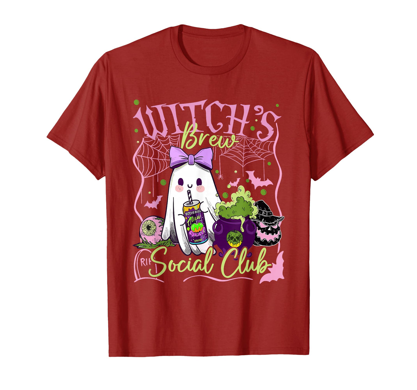 Witch’s Brew Social Club Halloween Ghost Drink Soda Can T-Shirt