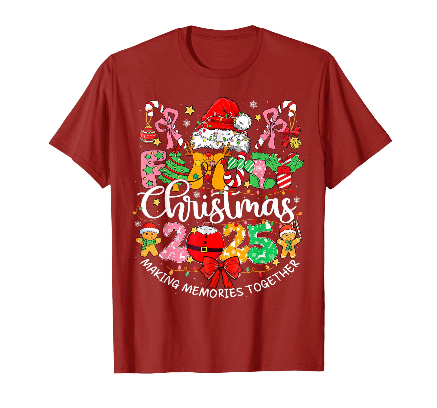 Family Matching Christmas 2025 Making Memories Together T-Shirt