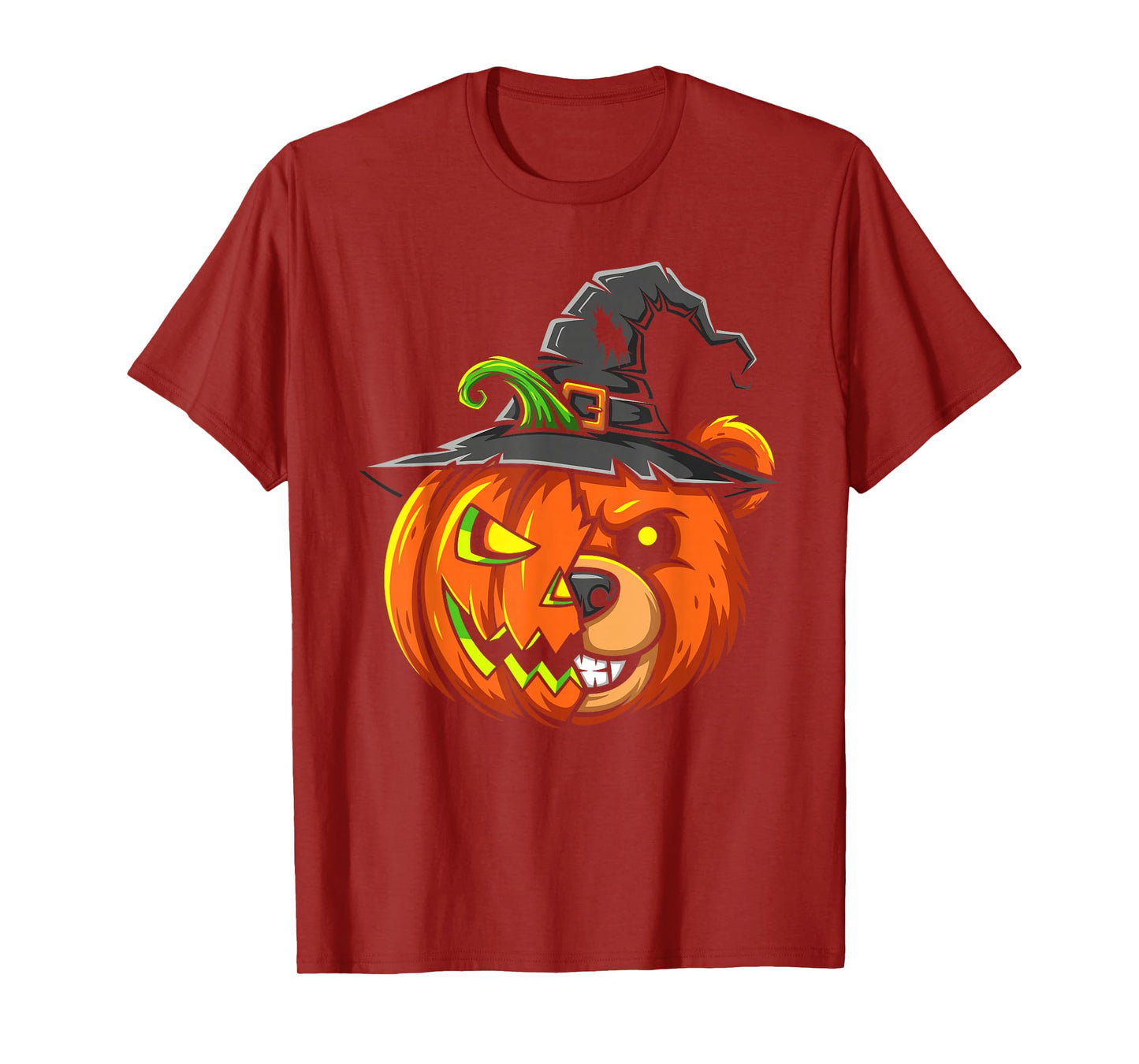Bear Pumpkin Jack O Lantern Halloween Kids Mens Womens T-Shirt