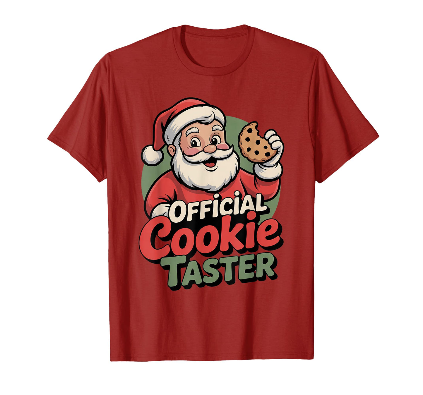 Official Cookie Taster Funny Vintage Santa Christmas T-Shirt