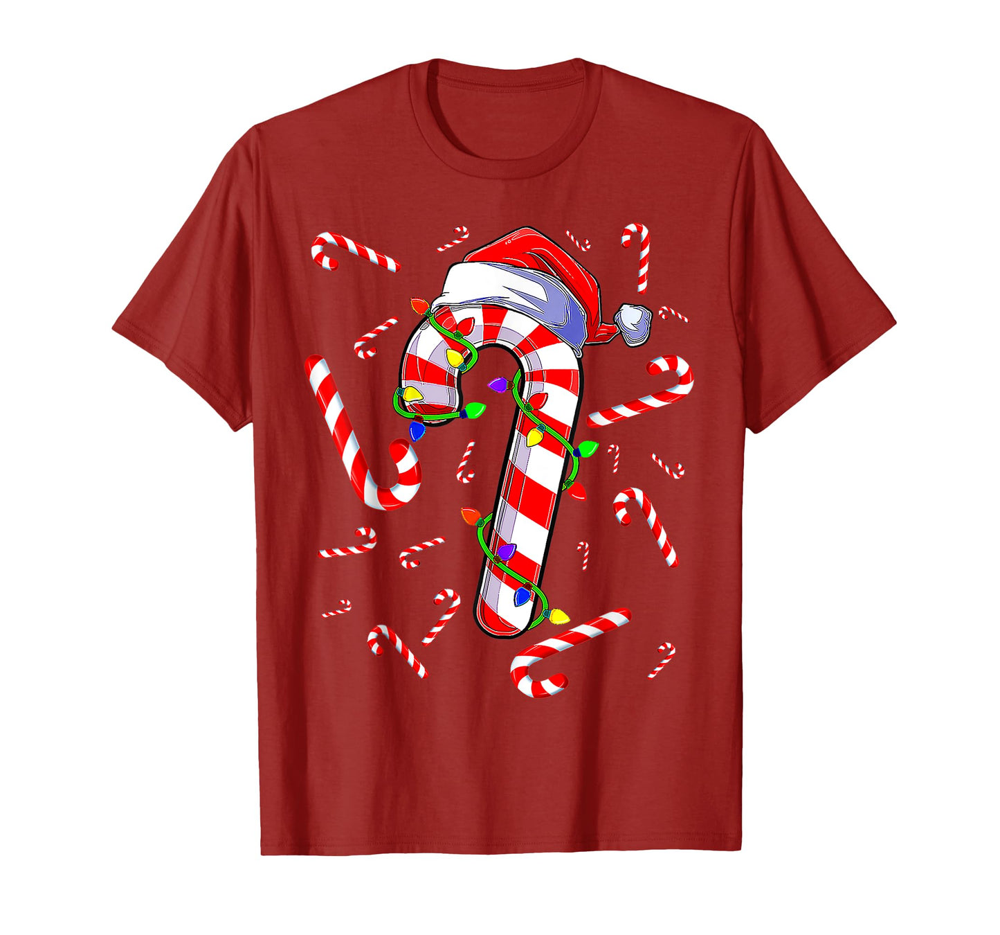 Candy Cane Merry And Bright Red And White Candy Costume T-Shirt