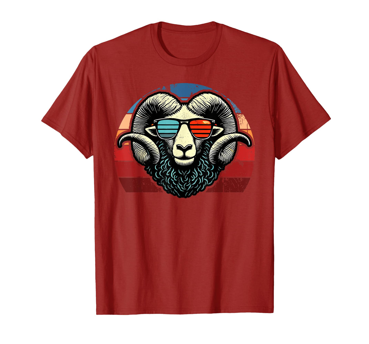 Retro Ram in Sunglasses Men Women Kids Novelty Funny Ram T-Shirt