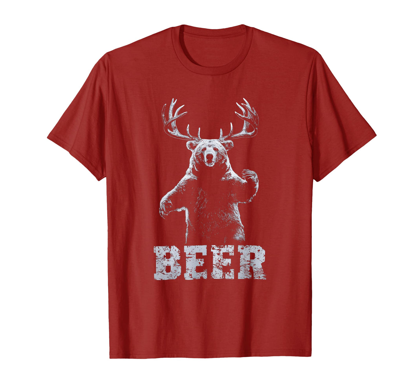 Vintage Bear Deer Hunter Funny Beer Drinker and Hunting T-Shirt