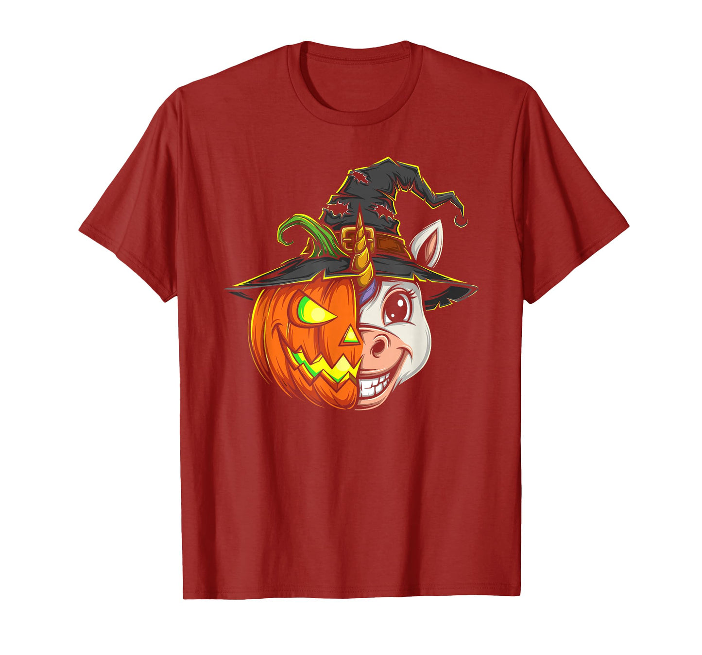 Unicorn Pumpkin Jack O Lantern Halloween Kids Mens Womens T-Shirt