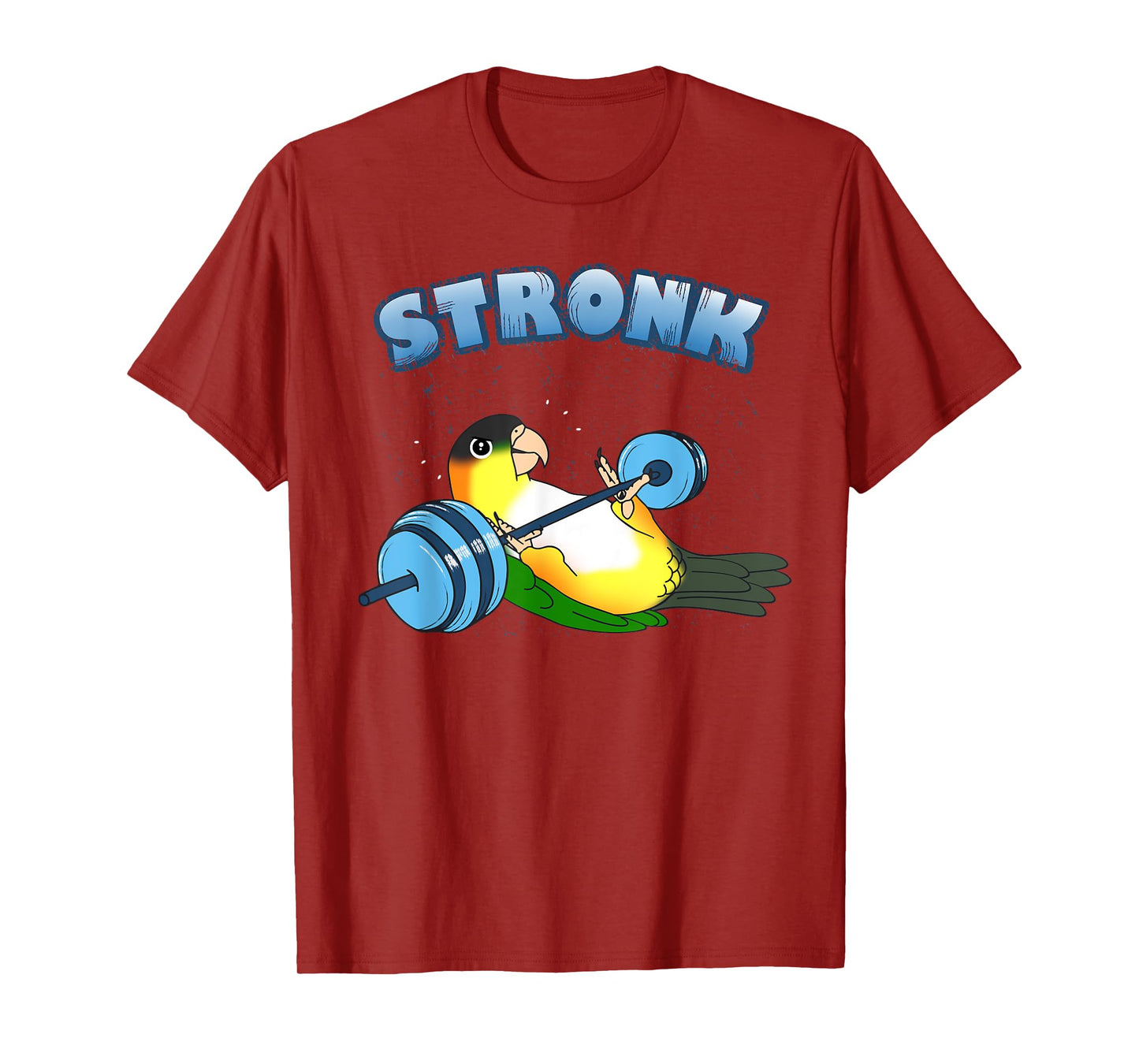 Stronk Parrot Gym workout Black headed Caique Birb memes T-Shirt